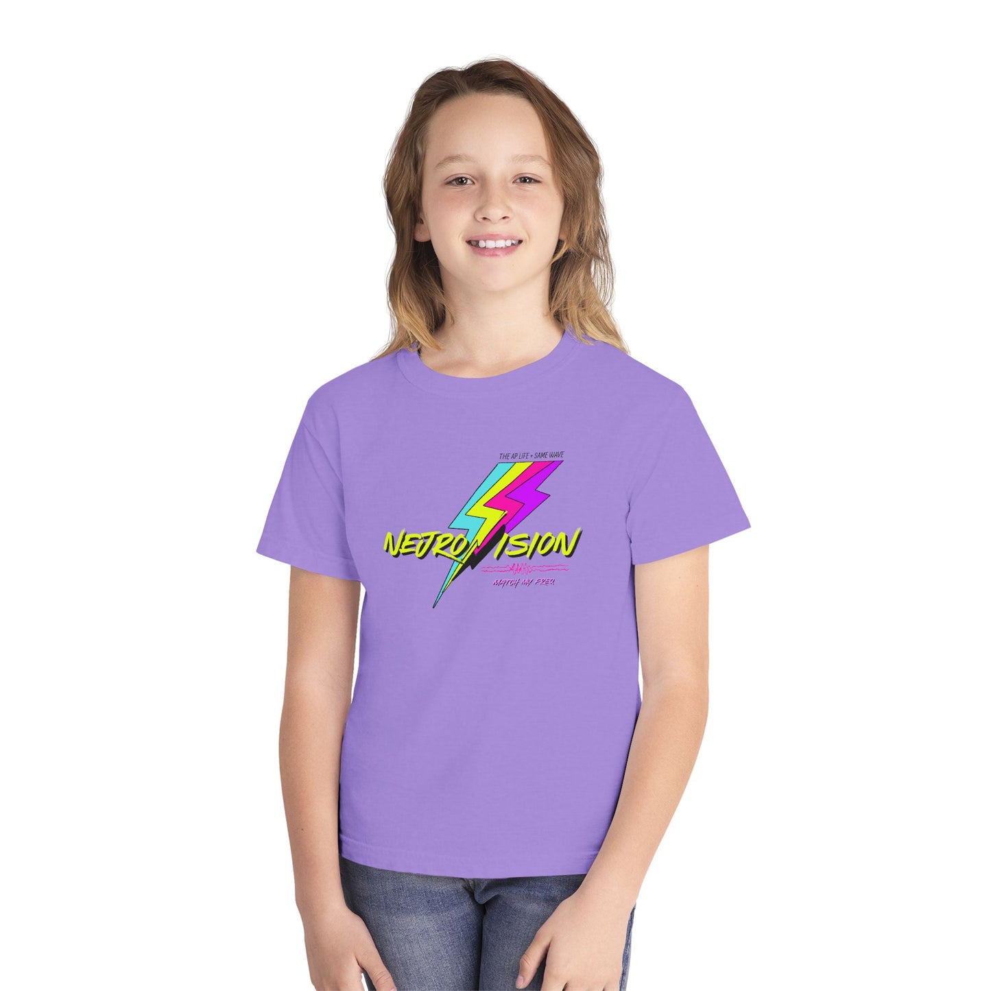 Neurovision - Match my Freq - Epilepsy Awareness - Youth Unisex Cotton Tee