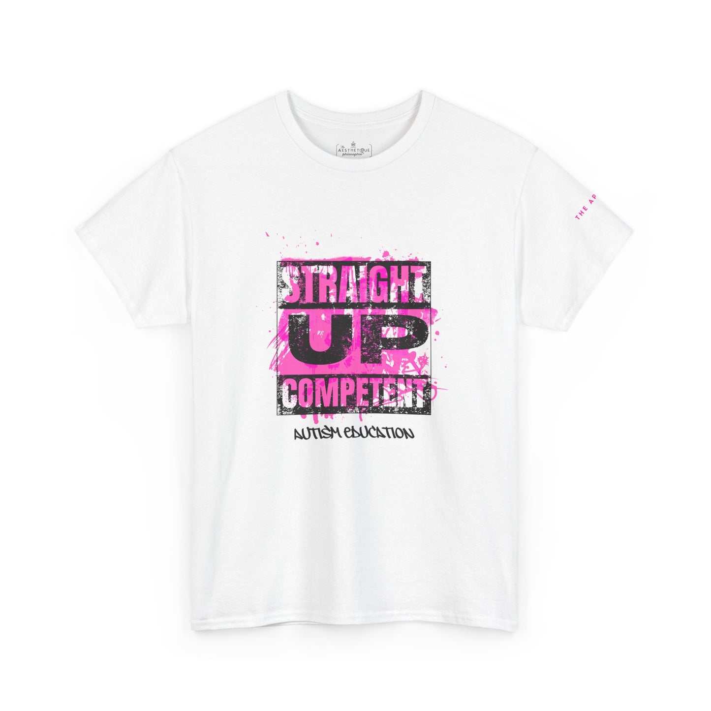 Straight Up Competent Autism Education - Adult Unisex Cotton Tee