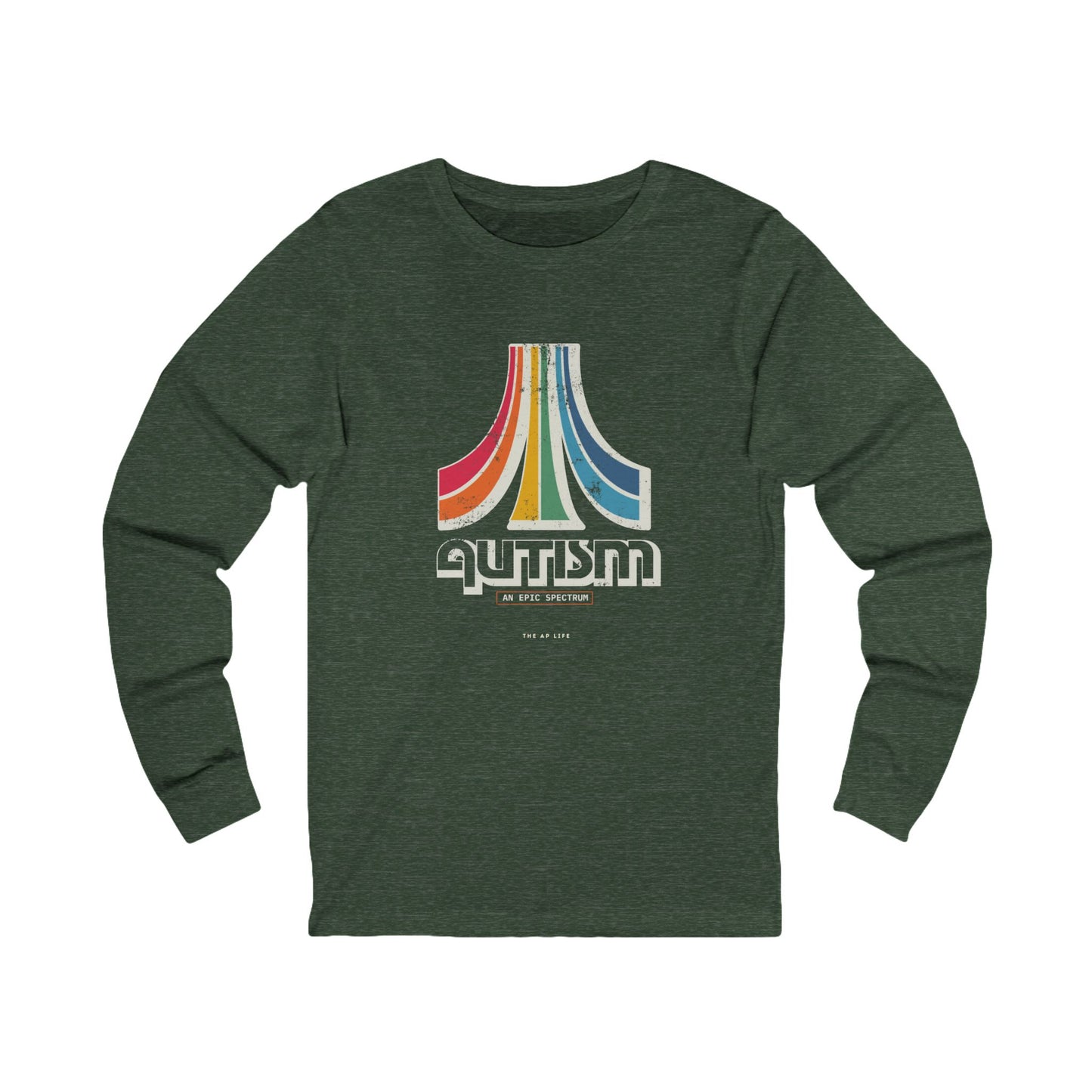 Autism - An Epic Spectrum - Retro Style Neuro-Affirming Adult Unisex Long-Sleeve Tee