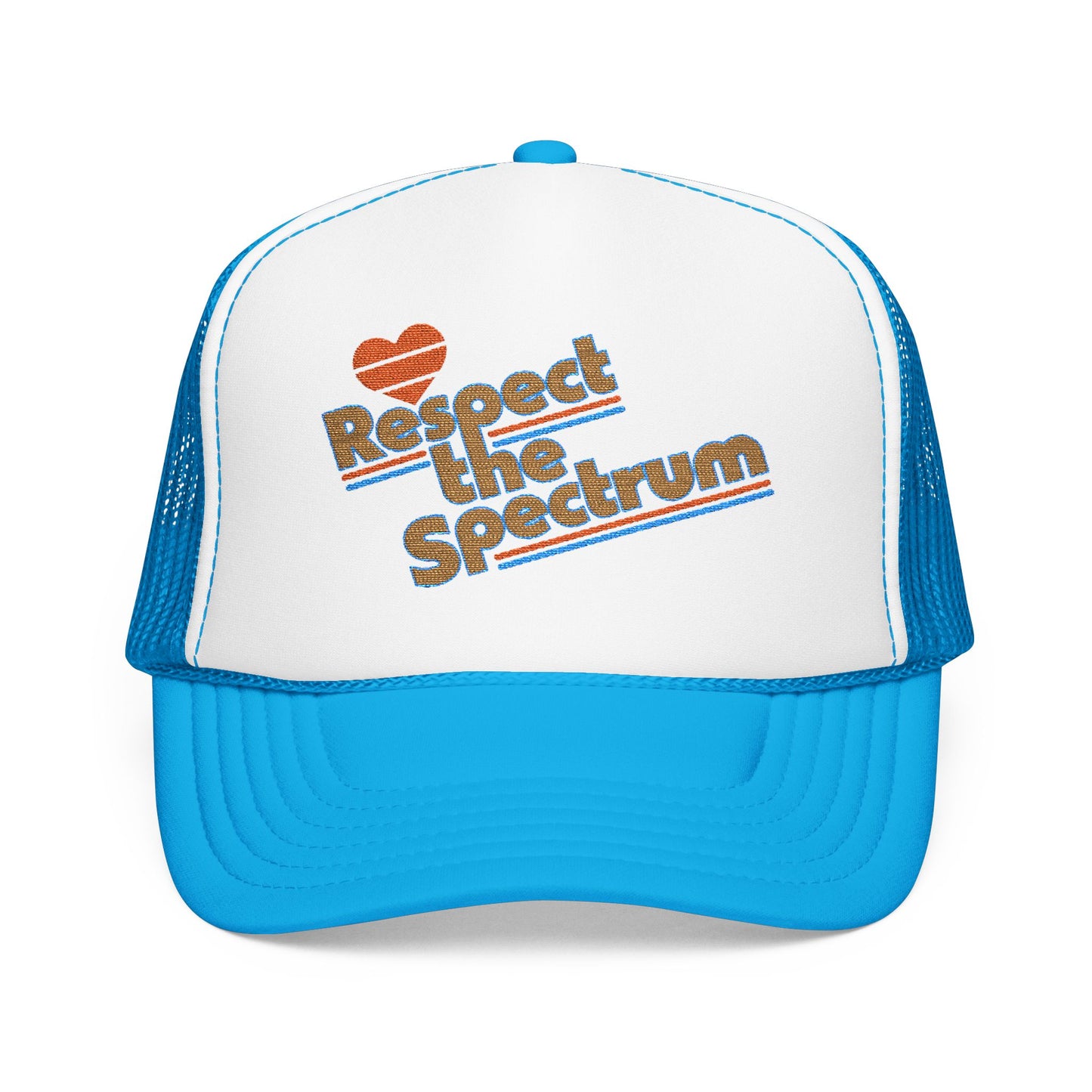 Respect The Spectrum Embroidered - Adult Unisex Trucker Hat