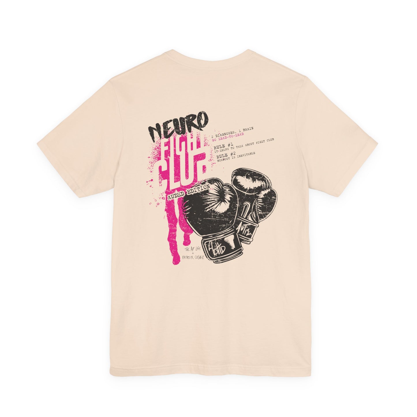Neuro Fight Club - AuDHD - Patrick Casale - Adult Unisex Jersey Tee (Ships Internationally)