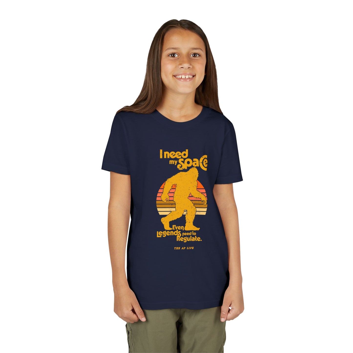 I Need My Space (Legends Need to Regulate Too) Bigfoot - Youth Unisex Jersey Tee