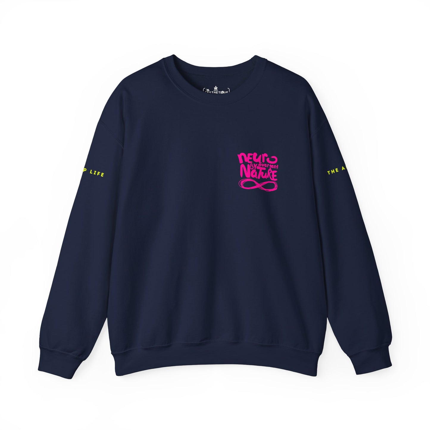 Neurodivergent By Nature (Neurotypical Advisory) - Adult Unisex Crewneck Sweatshirt