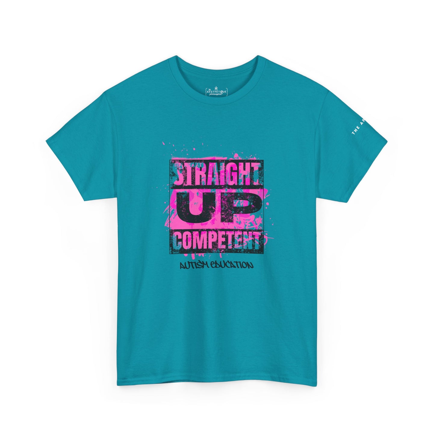 Straight Up Competent Autism Education - Adult Unisex Cotton Tee
