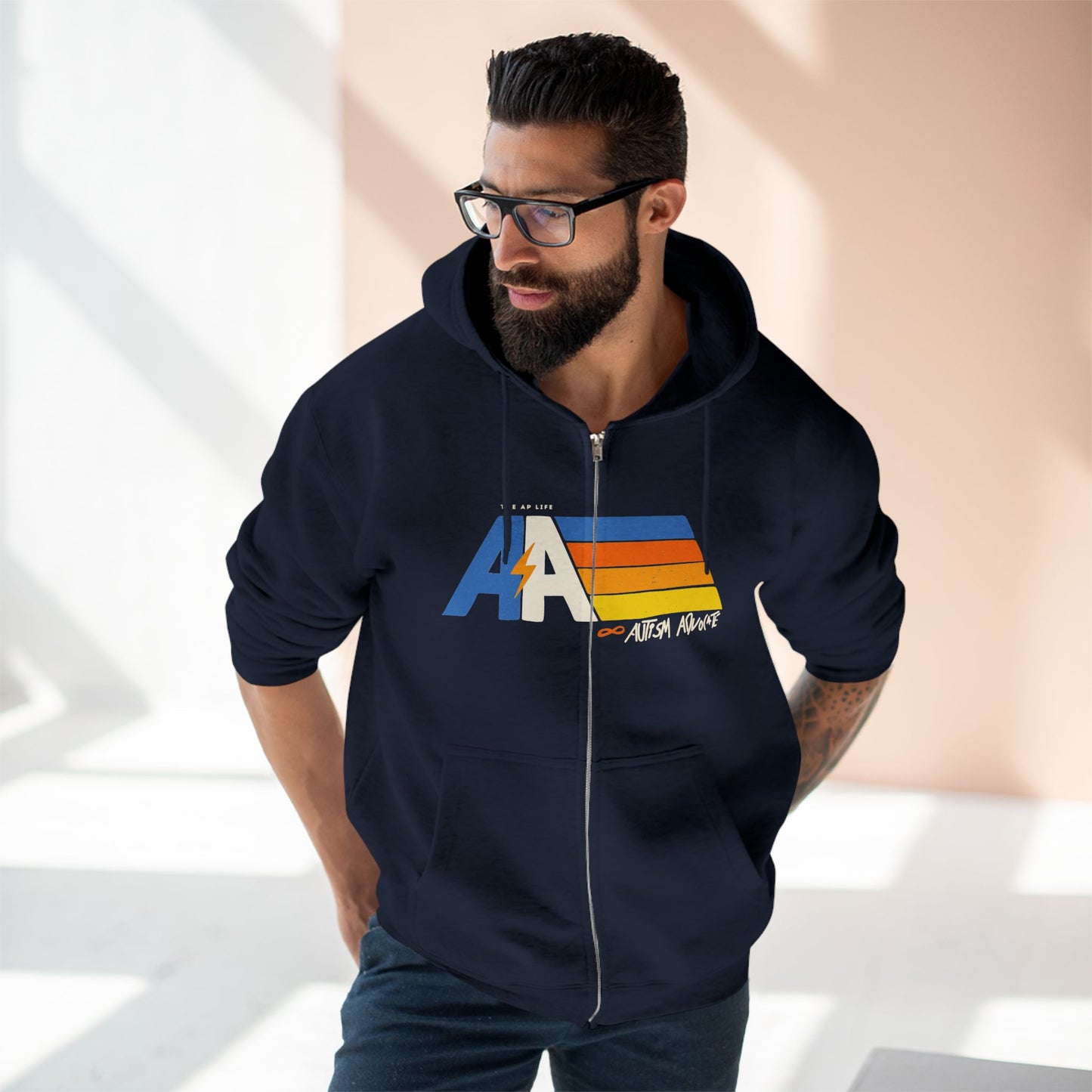 Autism Advocate - Adult Unisex Zip-Up Hoodie