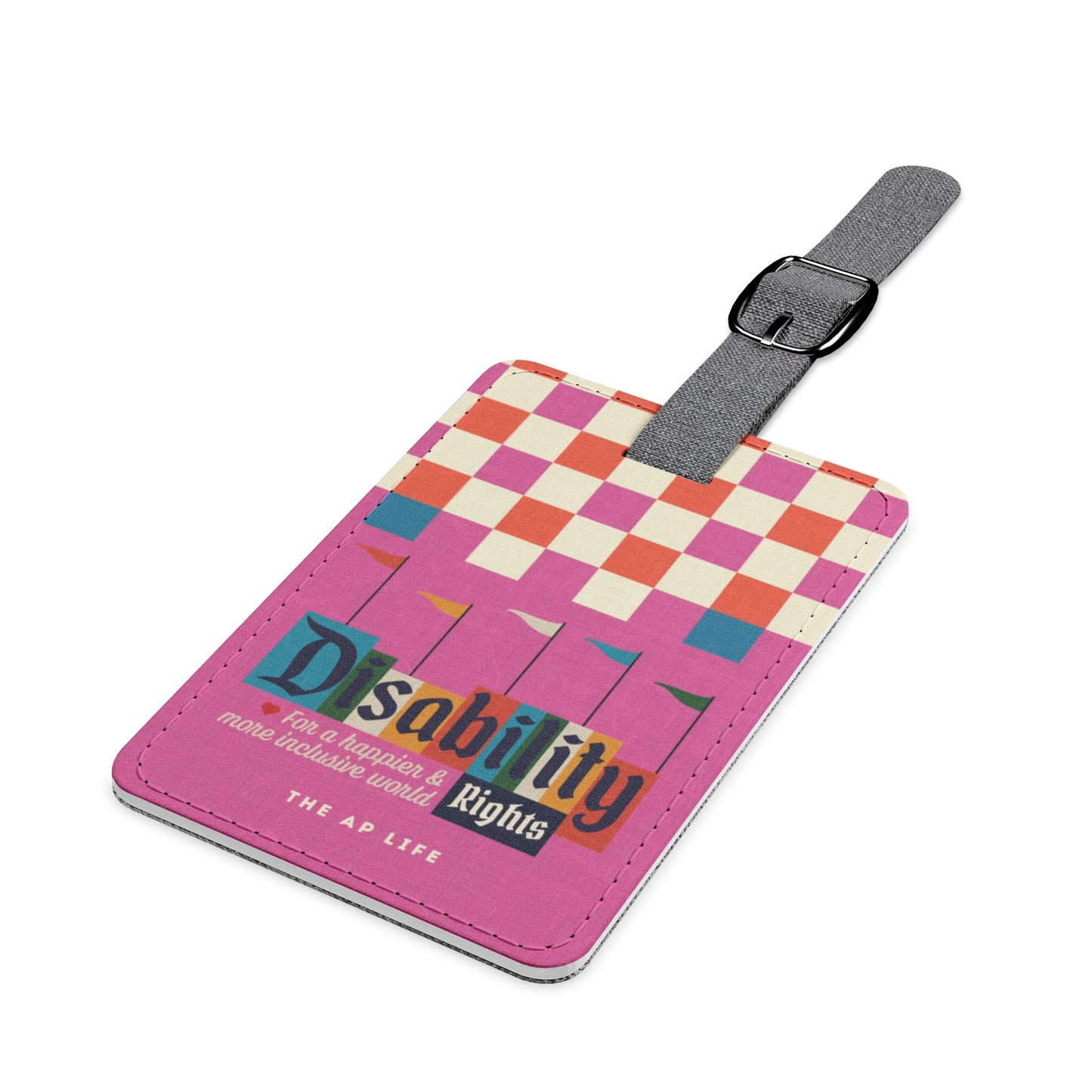 Colorful Disability Rights Luggage Tag, Travel Accessory, Unique Gift for Travelers, Supportive Gift, Pride Merchandise, Adventure Tag