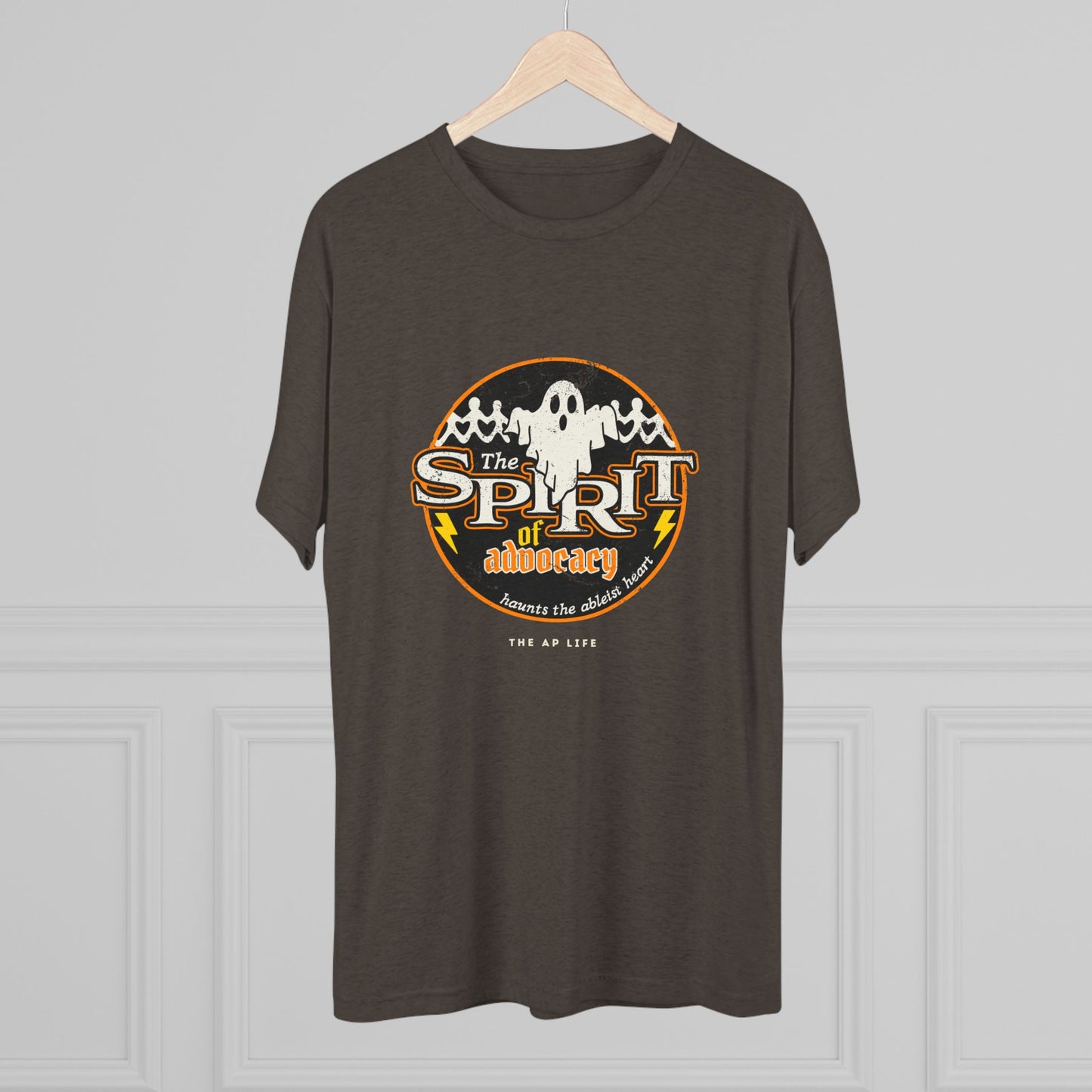 The Spirit of Advocacy (Haunts the Ablelist Heart) - Halloween - Adult Unisex Tri-Blend Soft Tee