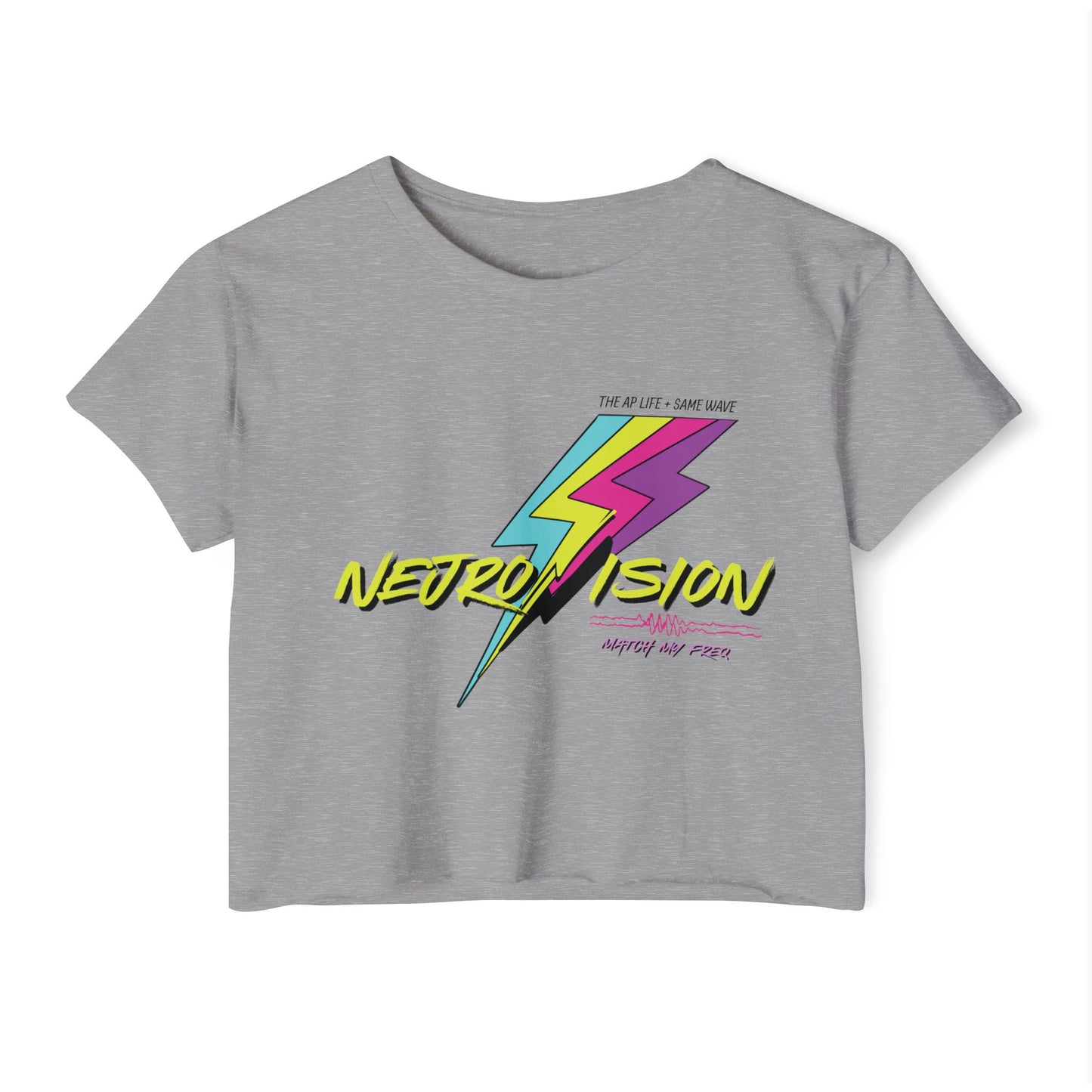 Neurovision - Match my Freq - Epilepsy Awareness Women's Crop Top