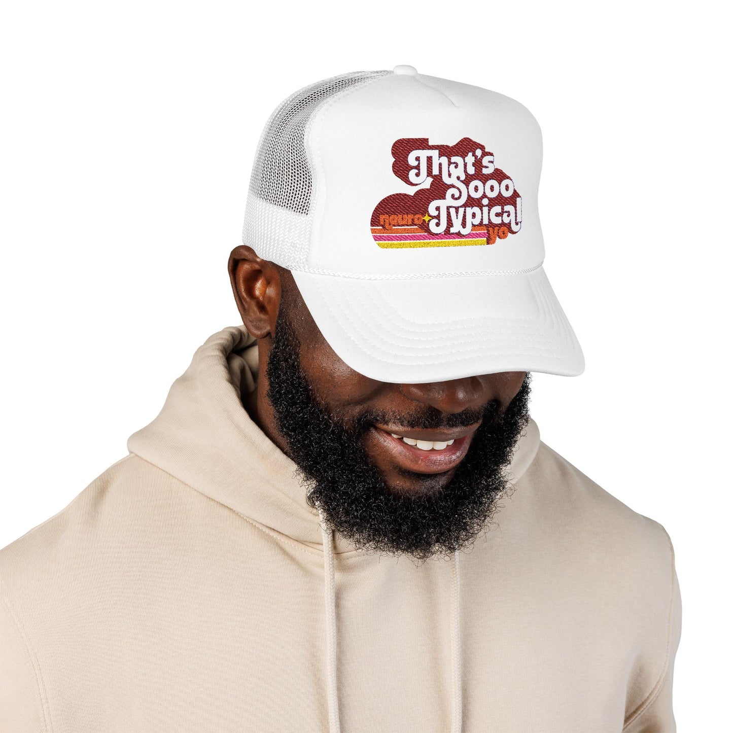 That's Sooo Neuro-Typical, Yo -Embroidered - Adult Unisex Trucker Hat