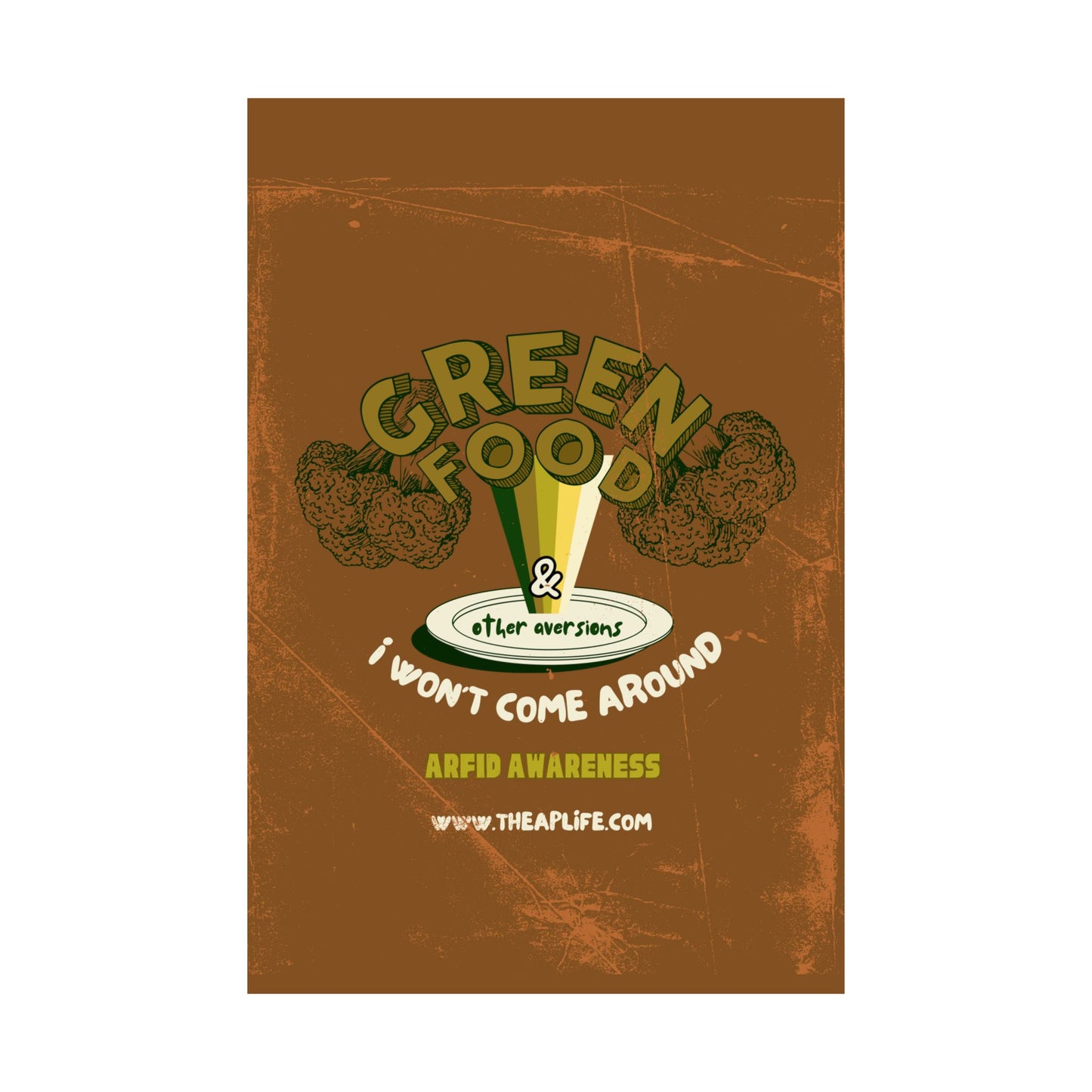 Green Food & Other Aversions ARFID Awareness - Matte Poster