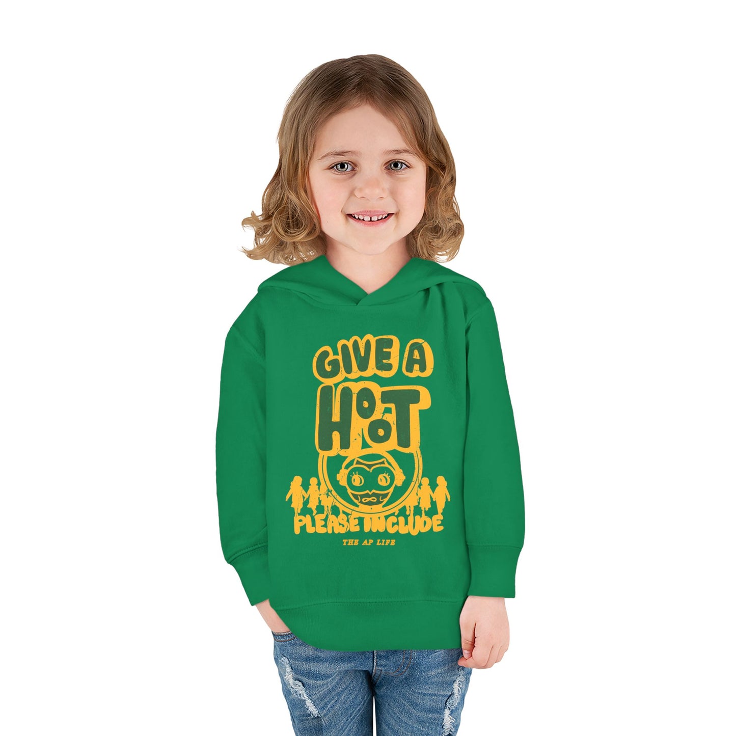 Give A Hoot - Just Include - Retro PSA Style - Toddler Unisex Hoodie