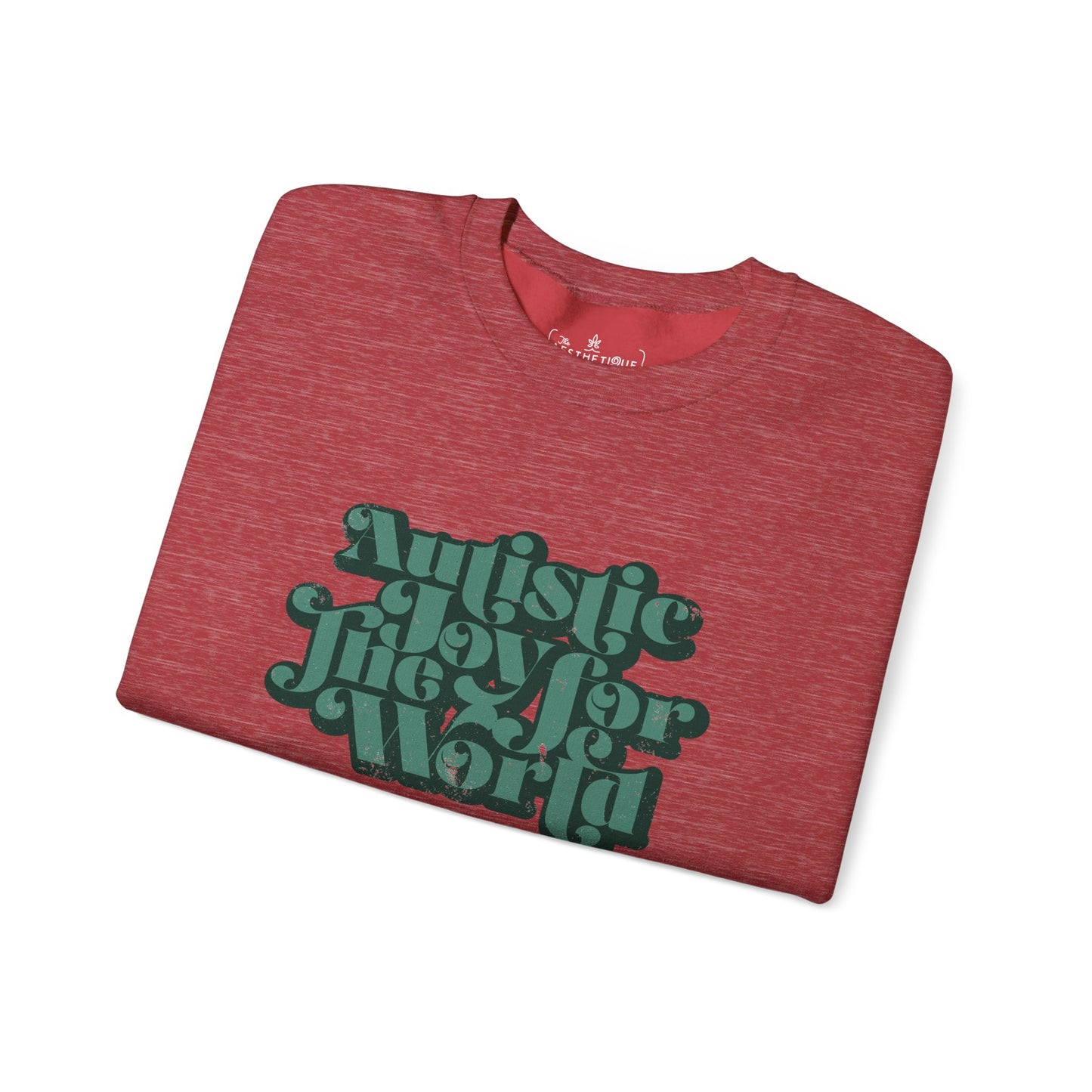 Autistic Joy for the World - Seasonal Style - Unisex Heavy Blend™ Crewneck Sweatshirt