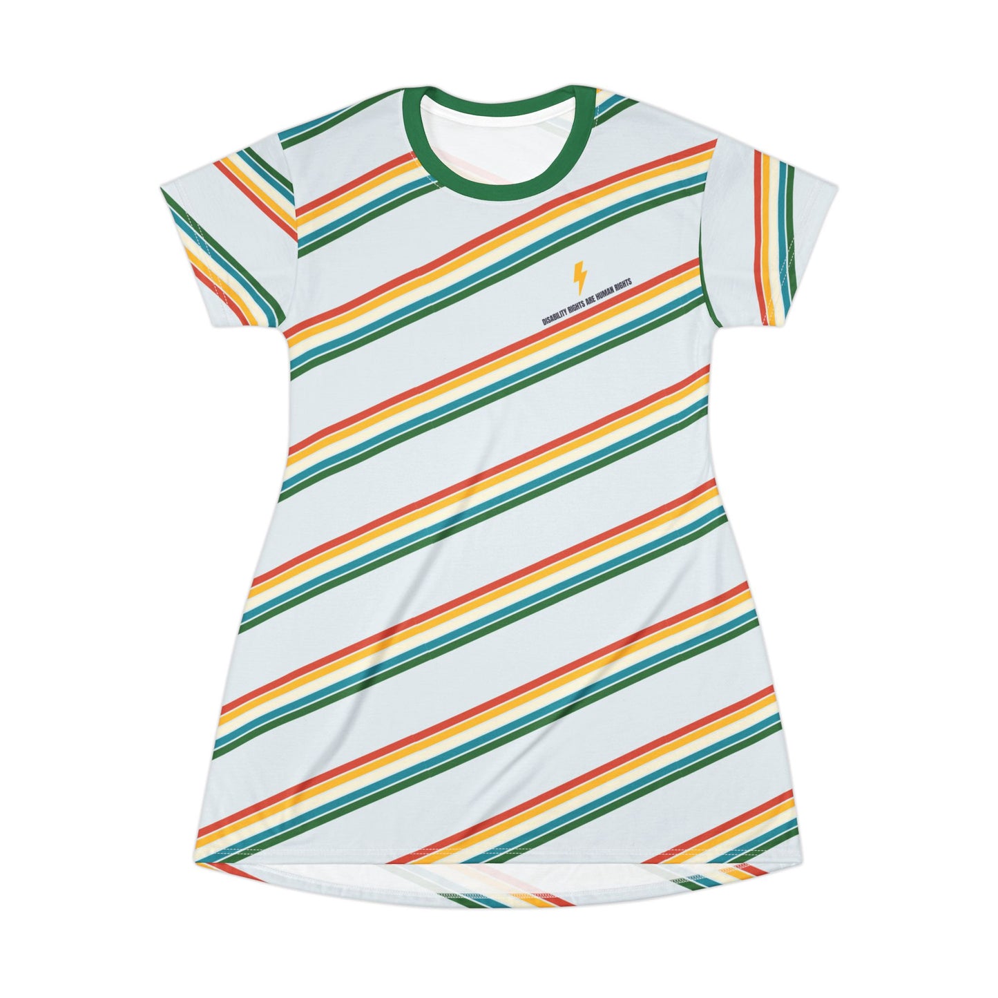 Disability Rights Are Human Rights - Disability Pride Flag -Women's T-Shirt Dress