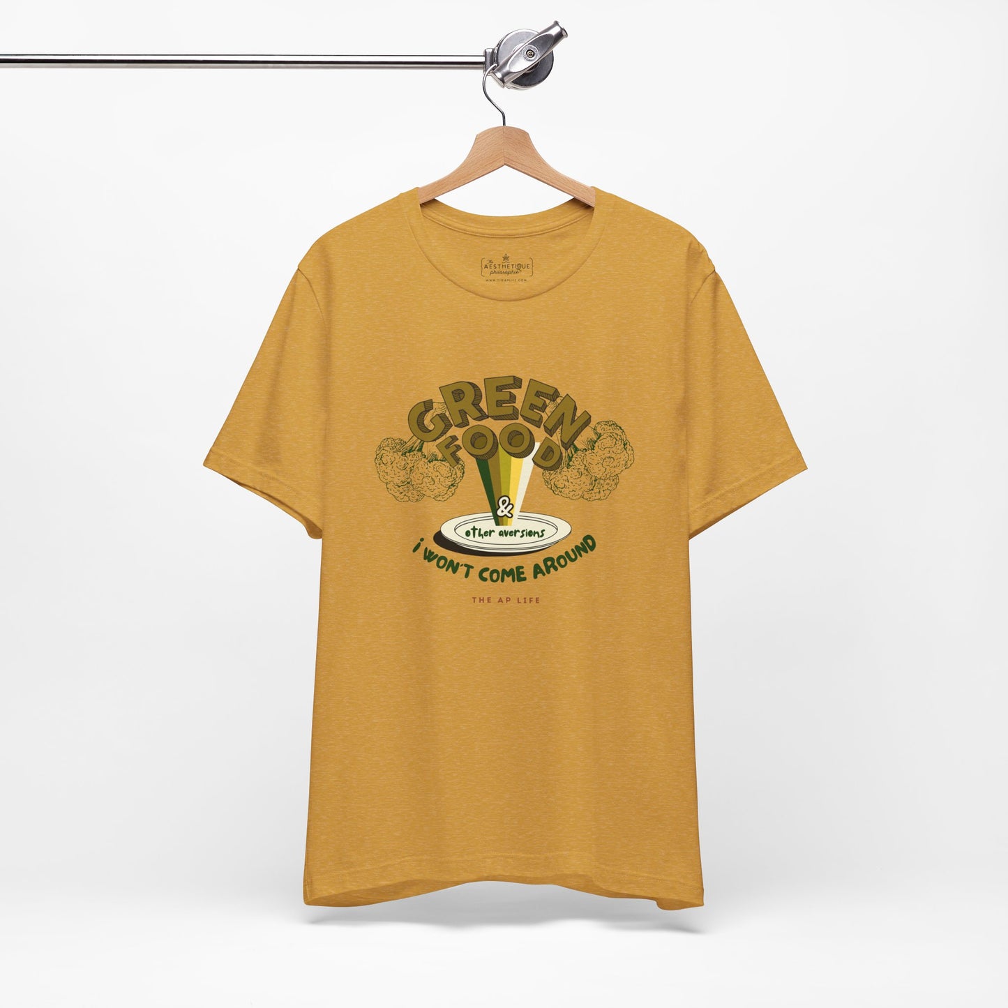 Green Food & Other Aversions I Won't Come Around - Autism/ARFID/SPD - Adult Unisex Jersey Tee