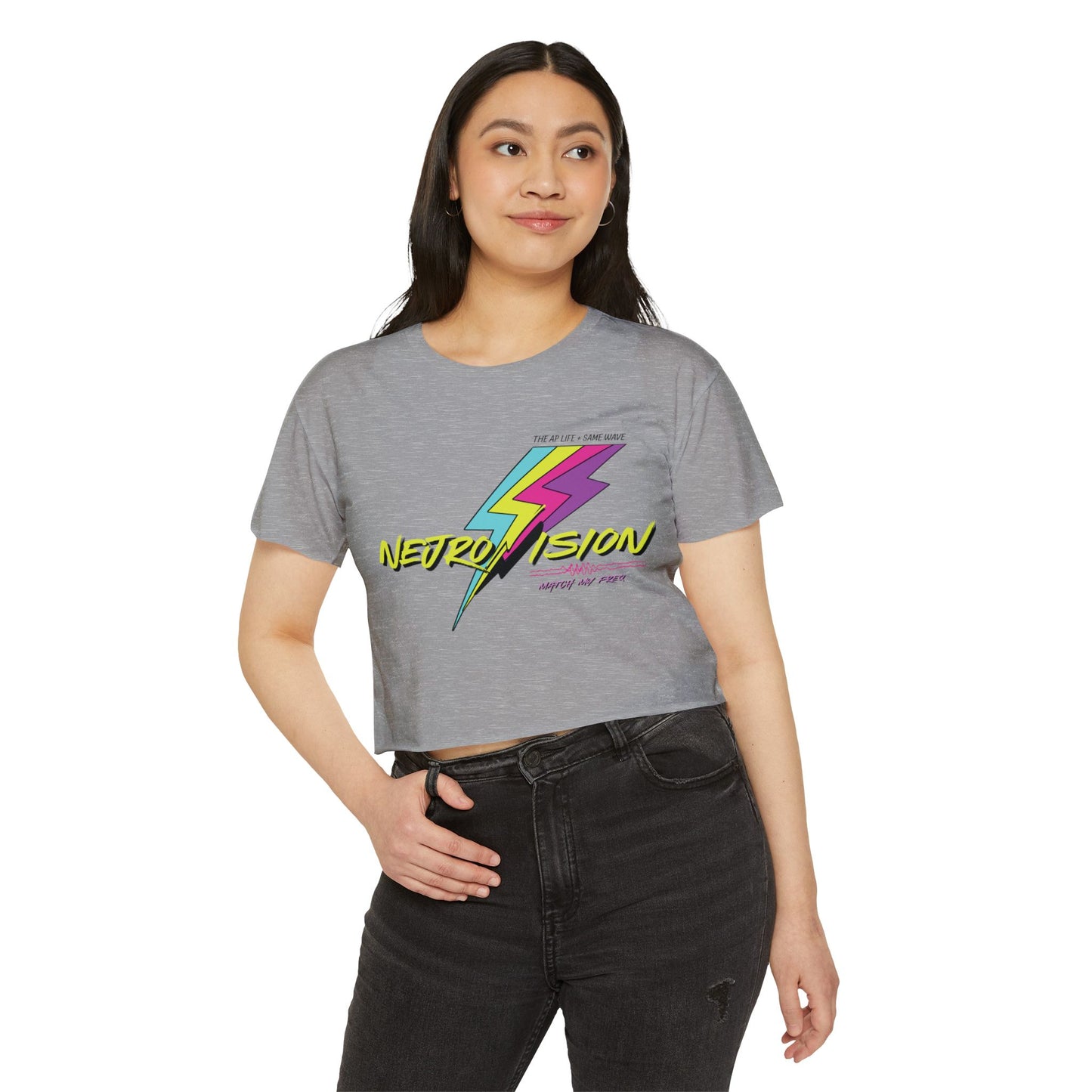 Neurovision - Match my Freq - Epilepsy Awareness Women's Crop Top