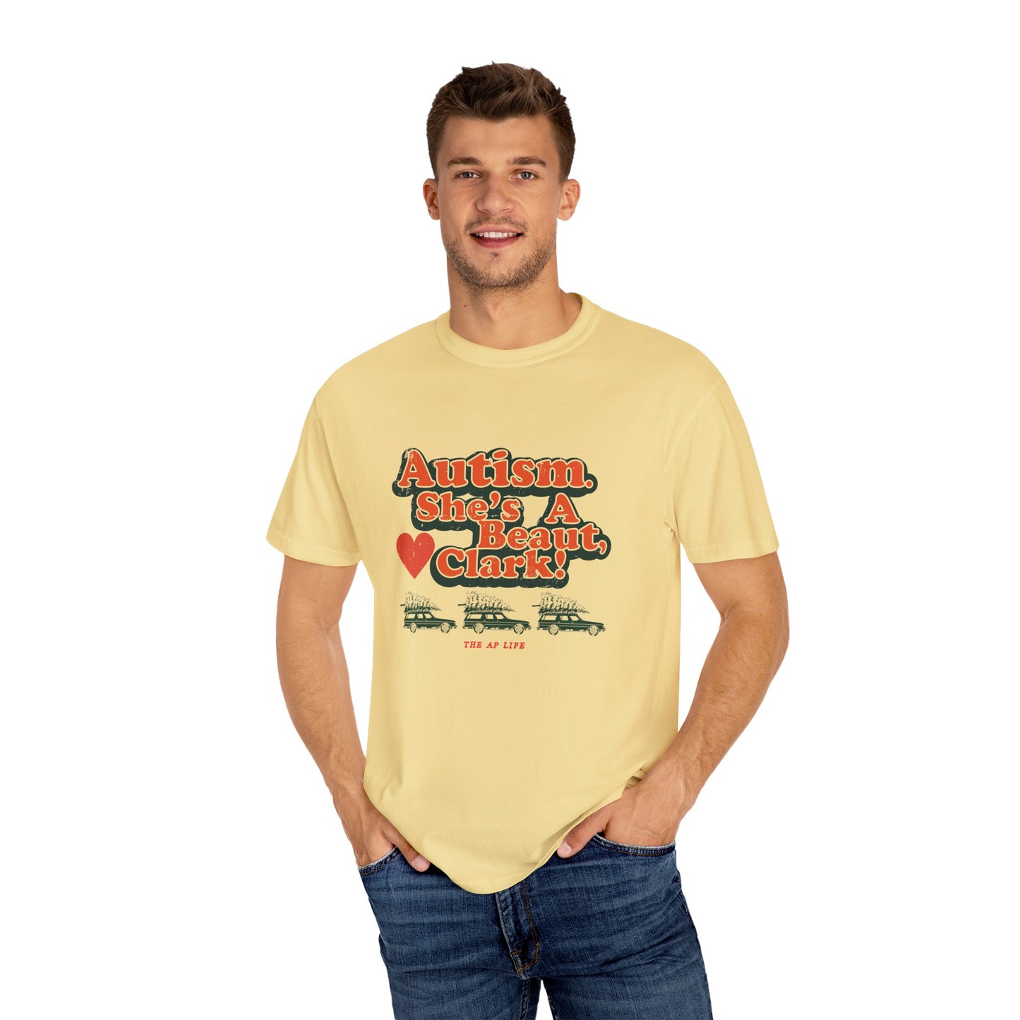 Autism. She's a Beaut, Clark! Christmas Themed Advocacy Tee - Adult Unisex Tee