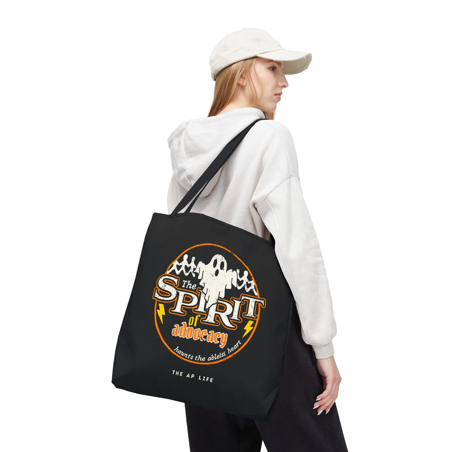 The Spirit of Advocacy (Haunts the Ableist Heart) - Halloween - Canvas Tote Bag