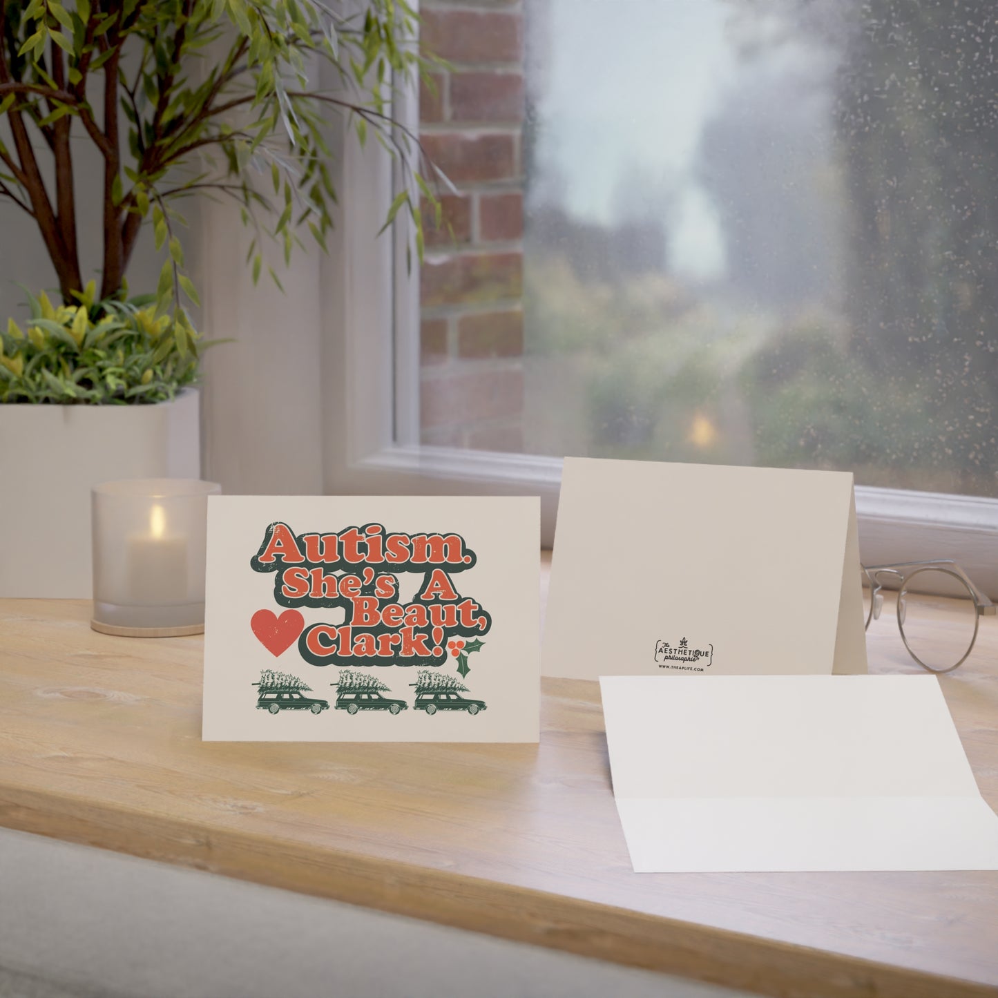 Autism - She's a Beaut, Clark! Neuro Affirming Seasonal Greeting Cards (10, 30, and 50pcs)