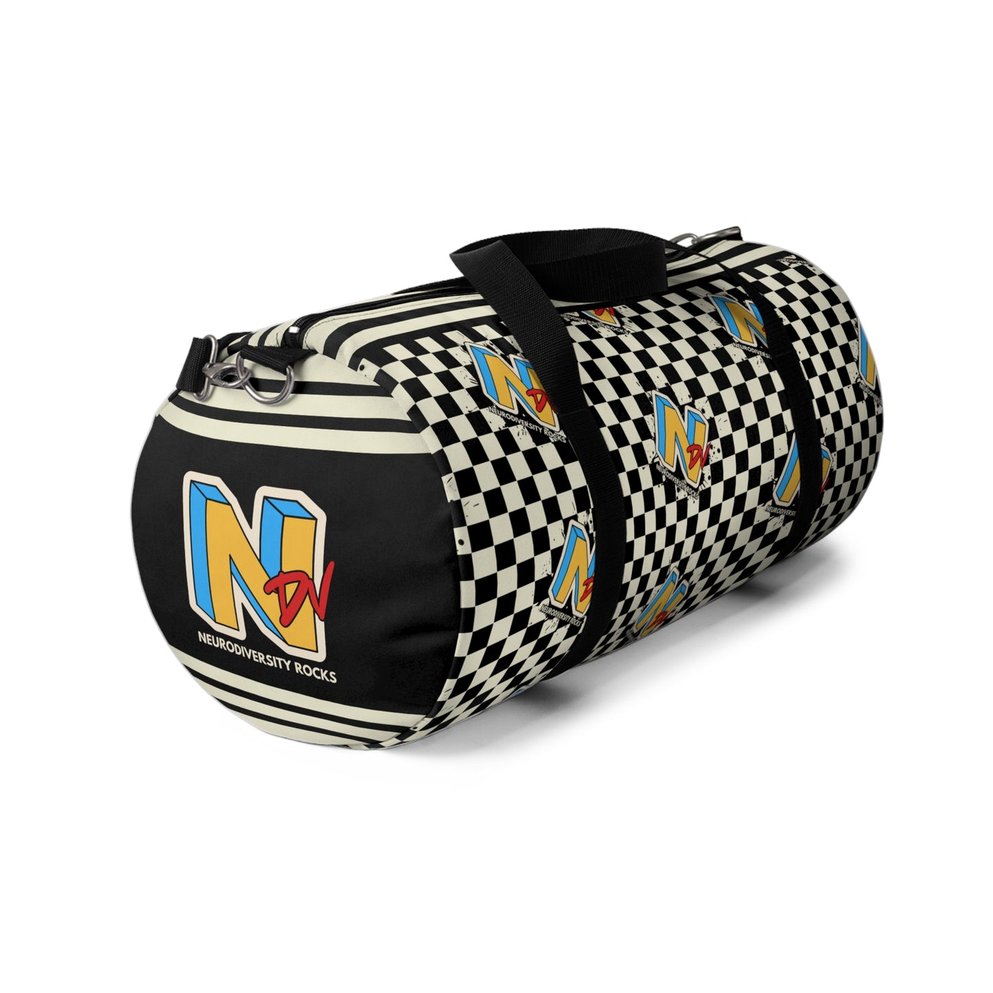 Checkered Pattern Duffel Bag - Trendy Gym, Travel, Sports Bag,Weekend Getaway, Fitness, Unisex, Stylish Luggage