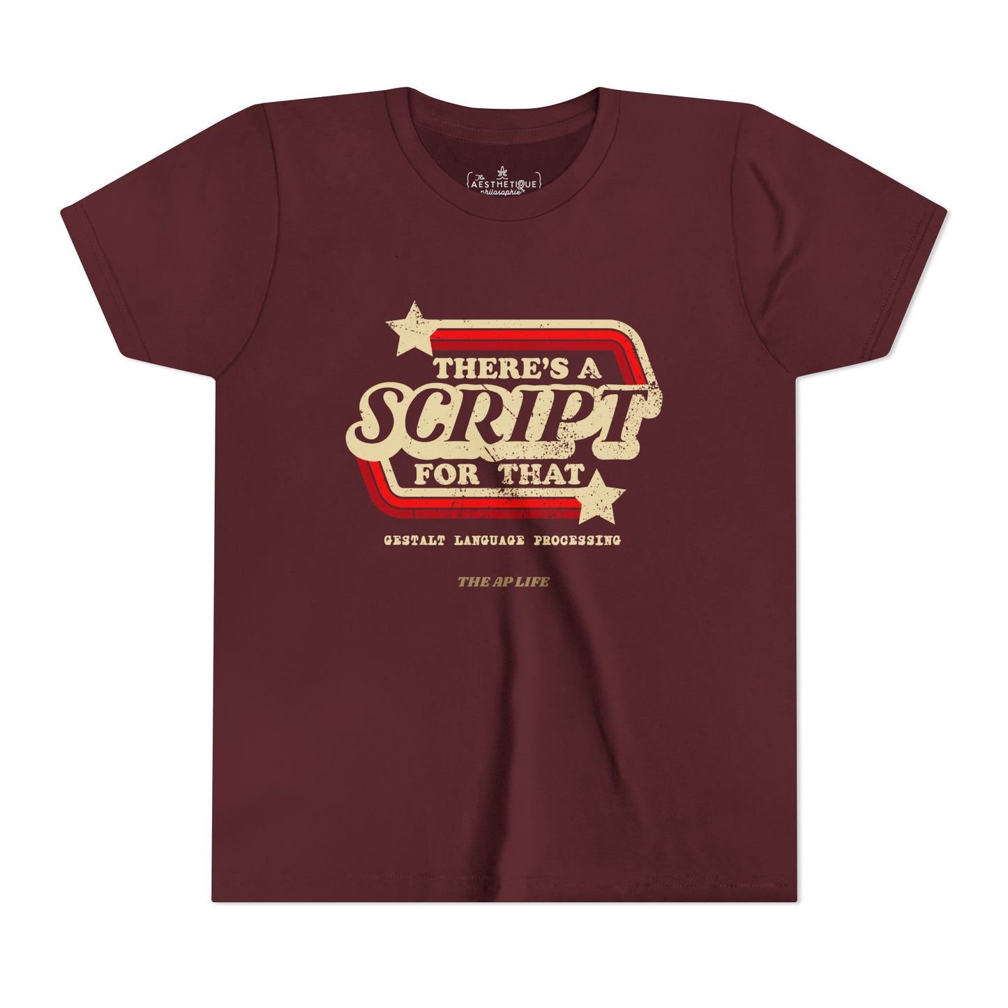 There's A Script For That (Gestalt Language Processing) - Youth Unisex Jersey Tee