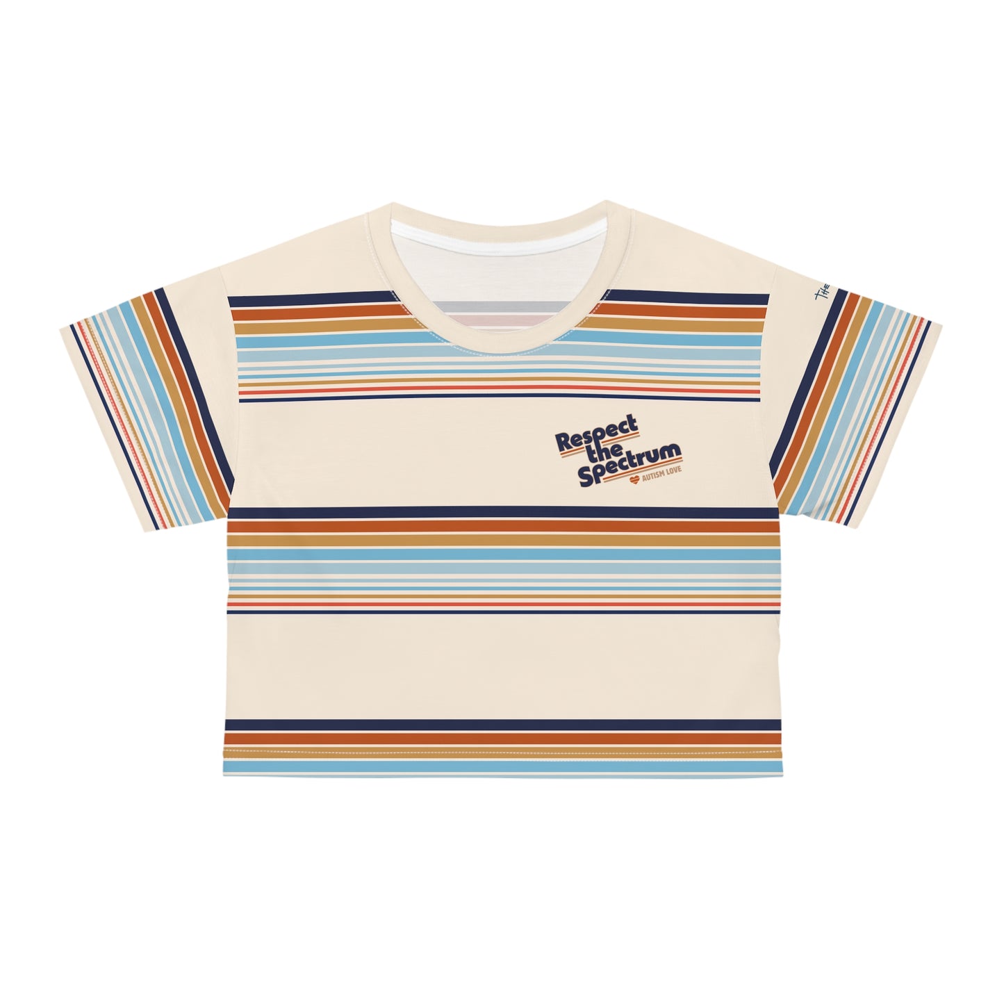 Respect the Spectrum Retro Striped - Women's Crop Top