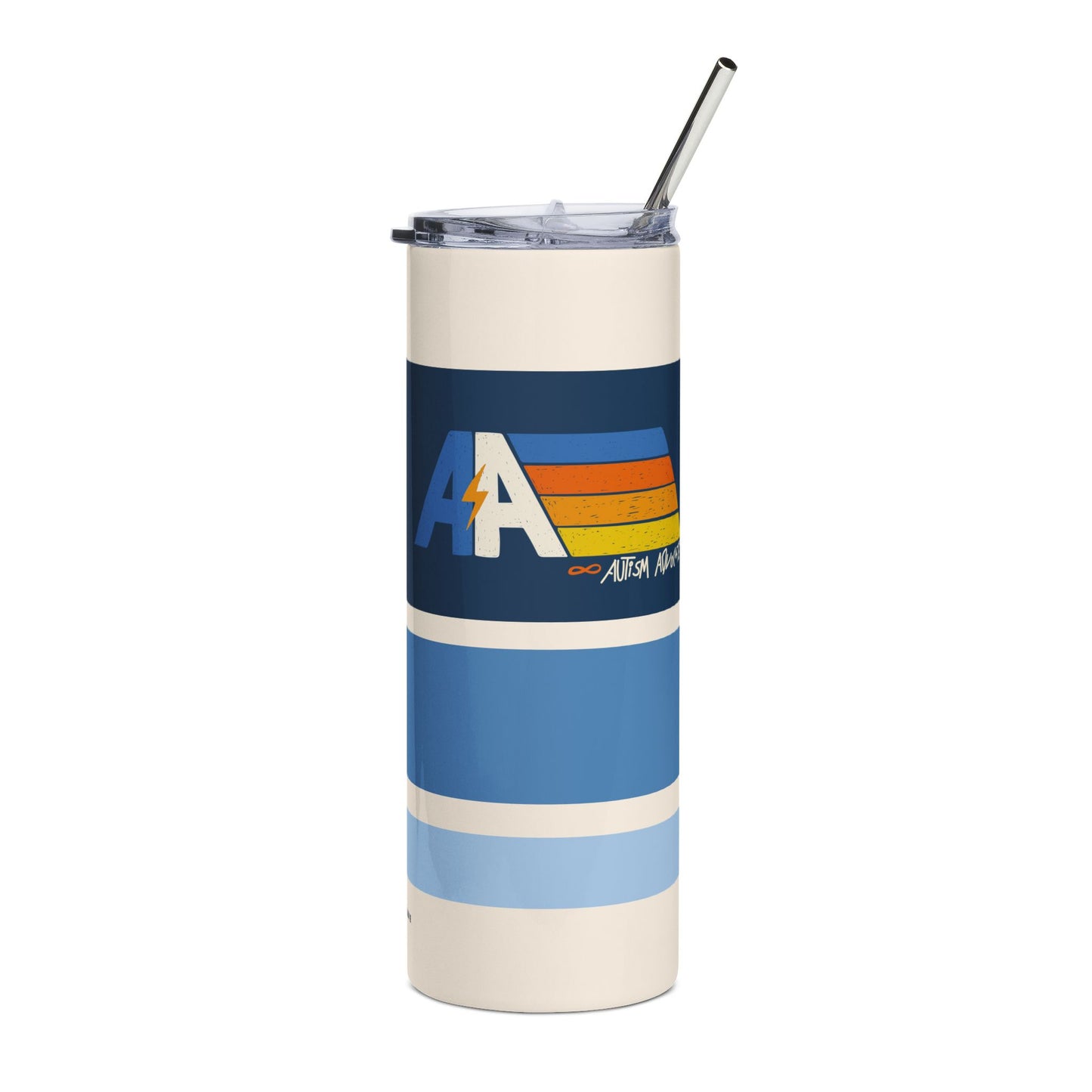 AA - Autism Advocate- Retro Vibe - Stainless Steel Tumbler, 20oz