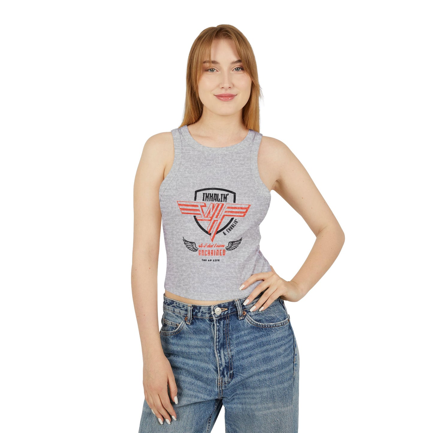 Inhalin' & Exhalin' So I Don't Come Unchained Regulation Women's Racer Tank Top