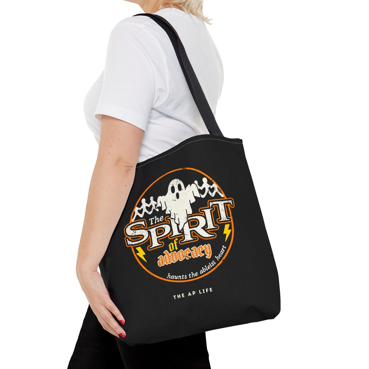 The Spirit of Advocacy (Haunts the Ableist Heart) - Halloween - Canvas Tote Bag