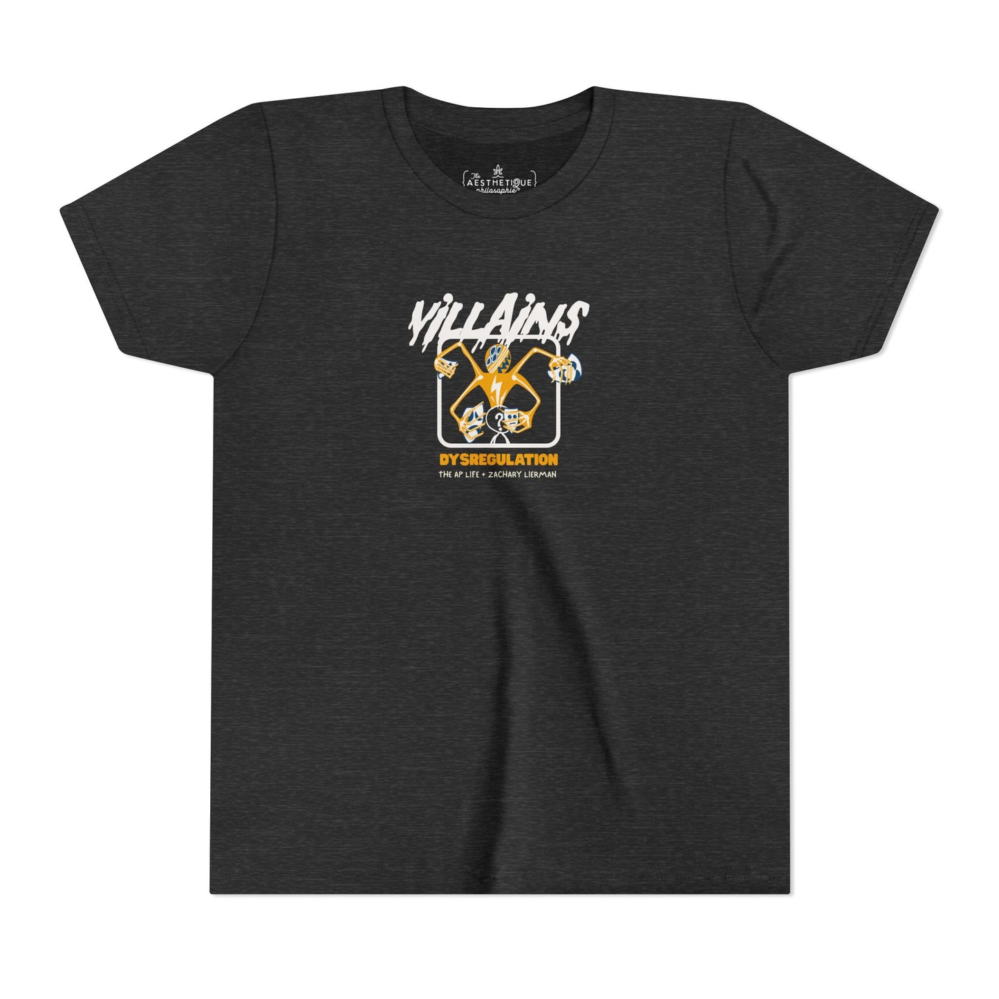Villains of The Autistic Community Series - Dysregulation - Zachary Lierman - Youth Unisex Jersey Tee
