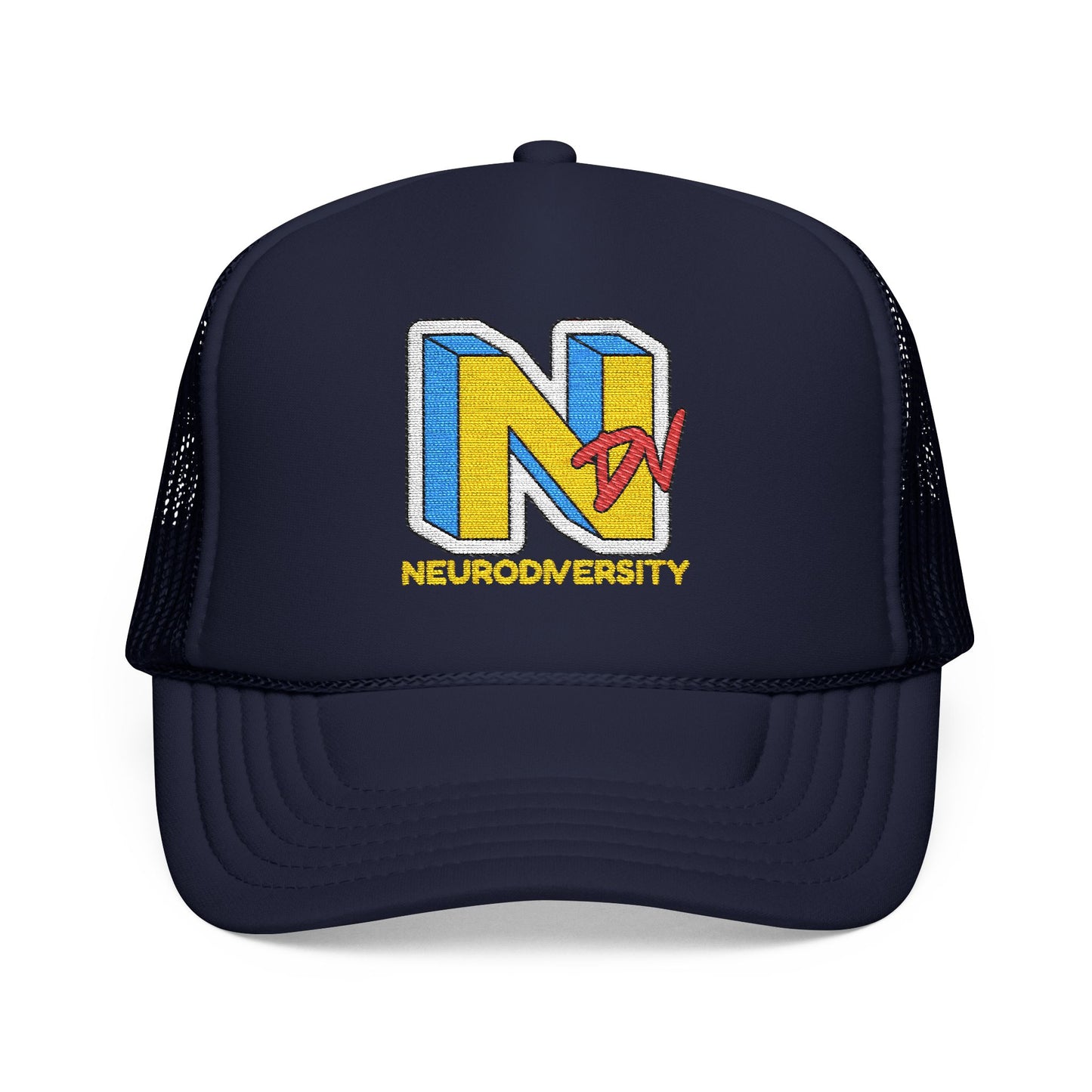 NDV Neurodiversity Rocks Embroidered Adult Unisex Trucker Hat