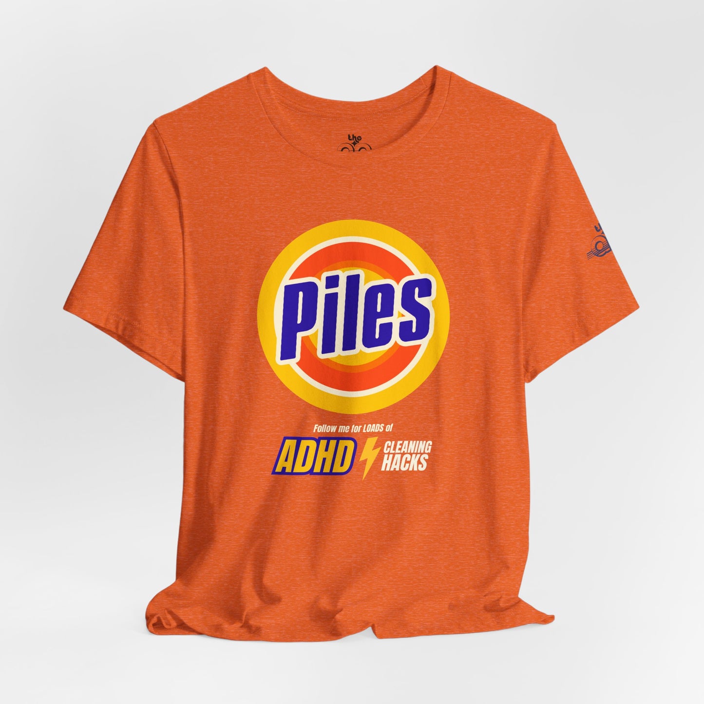 Piles - Loads of ADHD Cleaning Hacks - Adult Unisex Jersey Short Sleeve Tee