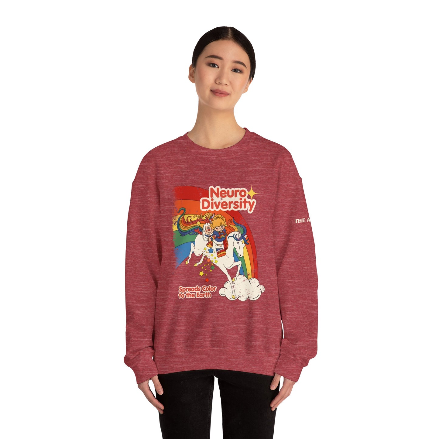 Neurodiversity Spreads Color to the Earth - Adult Unisex Heavy Blend™ Crewneck Sweatshirt