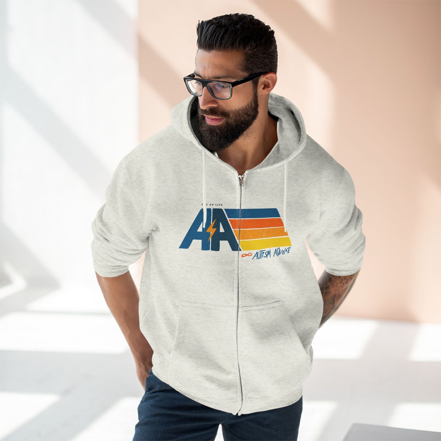 Autism Advocate - Adult Unisex Zip-Up Hoodie