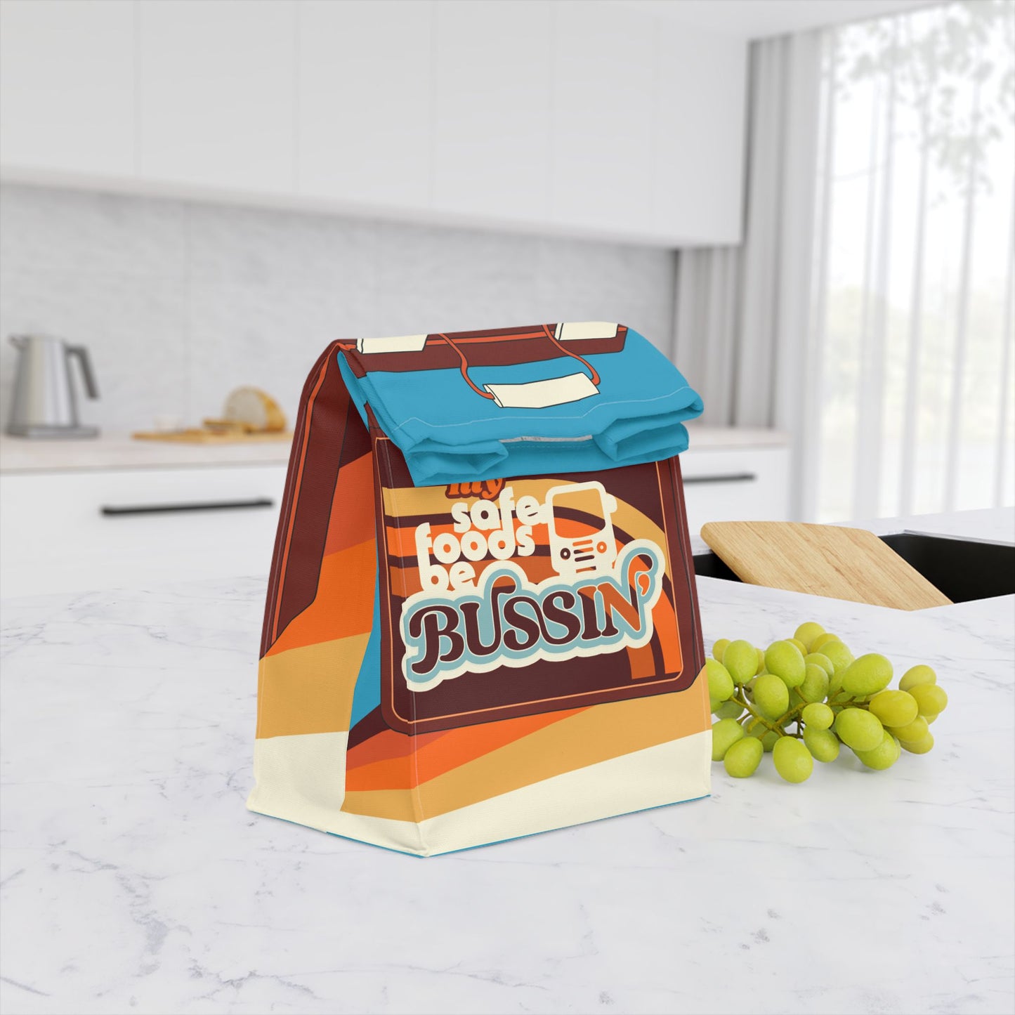 My Safe Foods Be Bussin' - Retro Polyester Lunch Bag