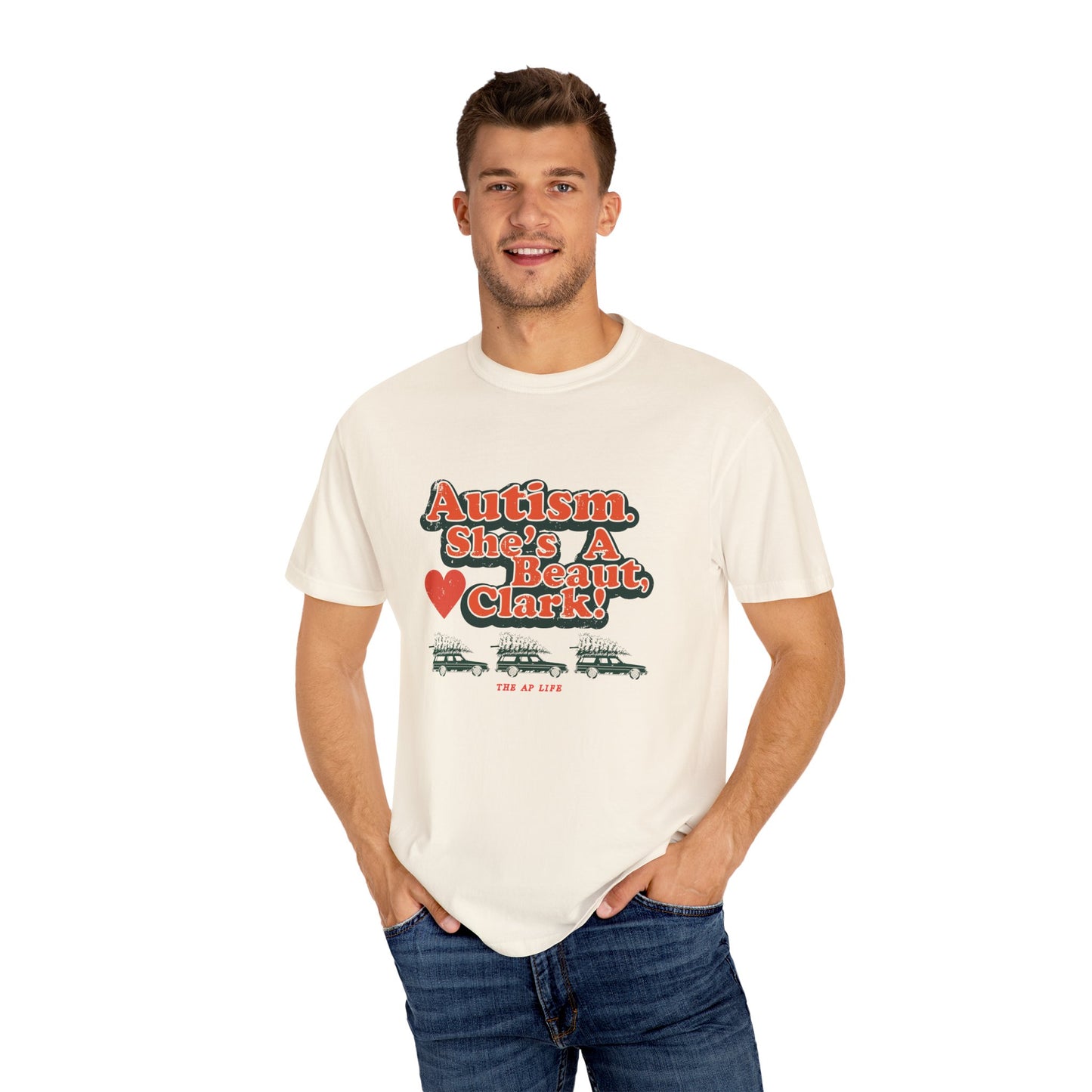 Autism. She's a Beaut, Clark! Christmas Themed Advocacy Tee - Adult Unisex Tee