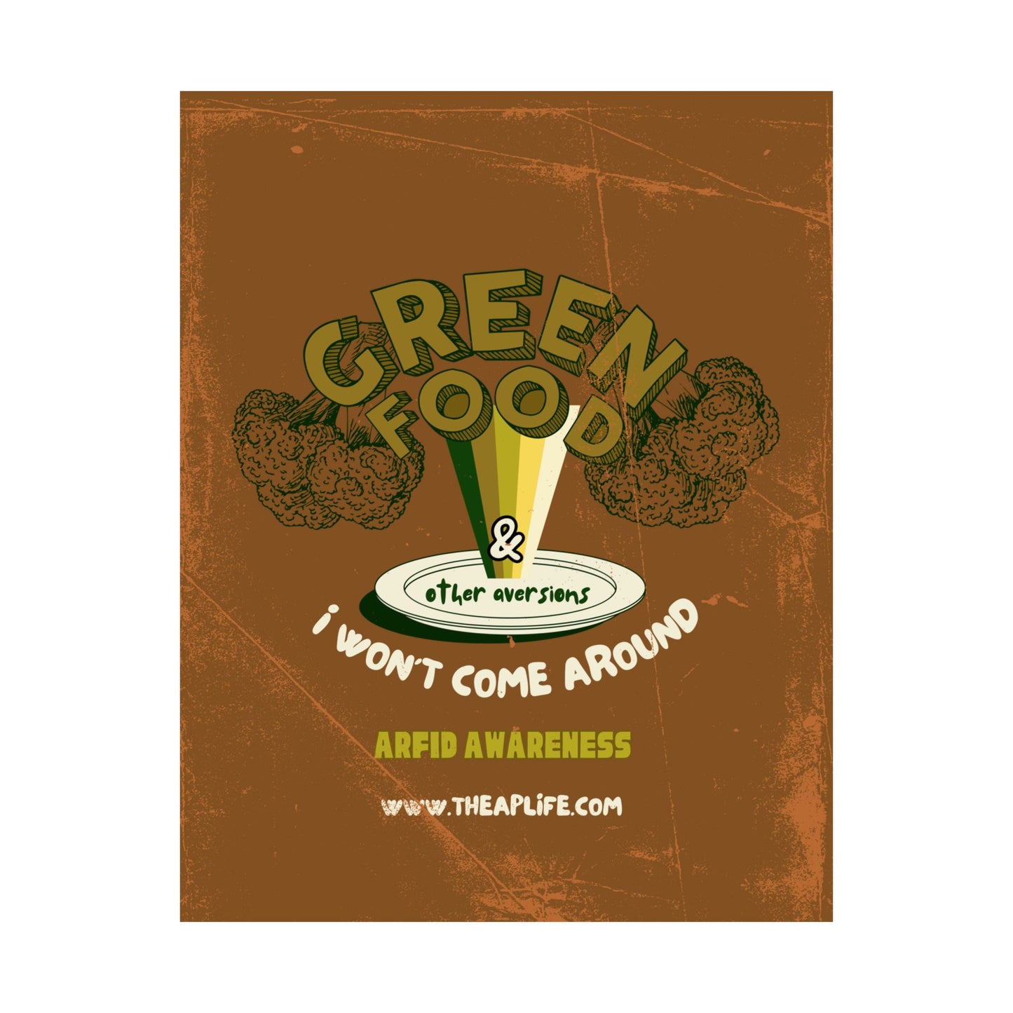 Green Food & Other Aversions ARFID Awareness - Matte Poster