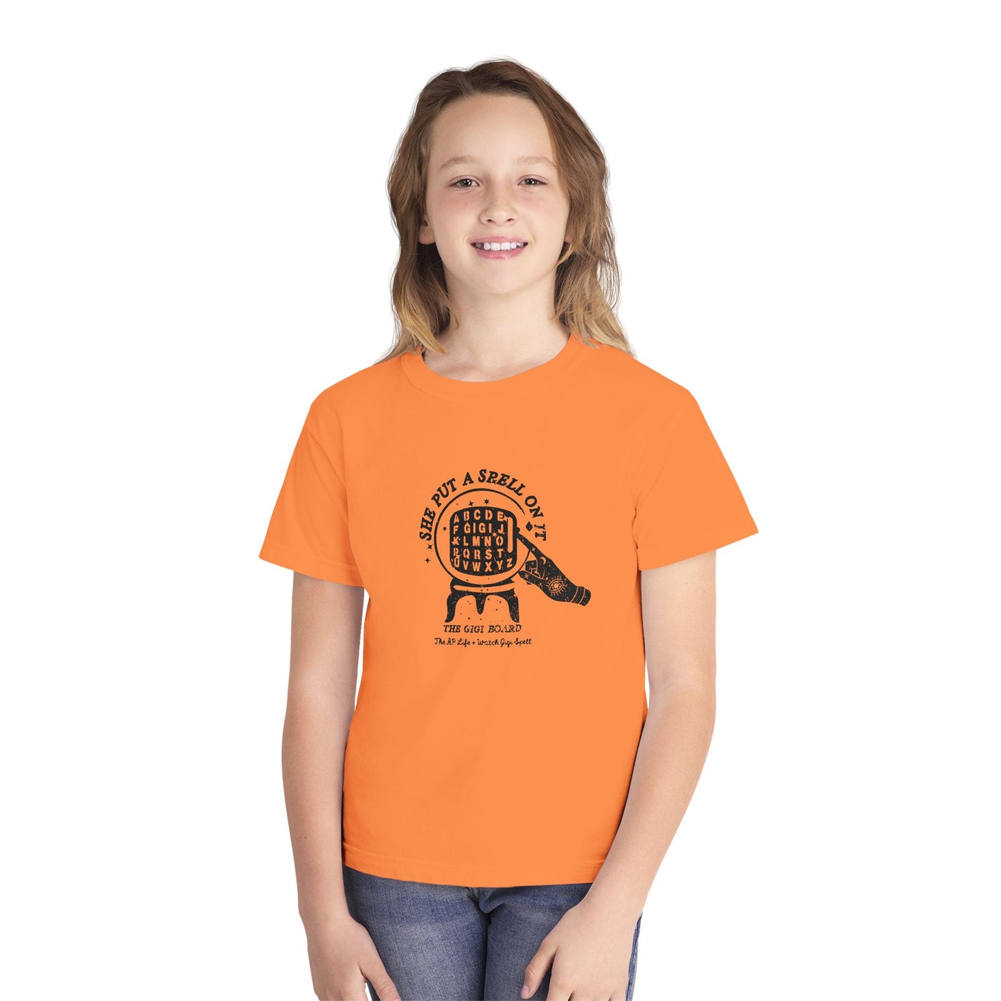 She Put a Spell on it - The Gigi Board - Youth Unisex Tee - Watch Gigi Spell Fundraiser