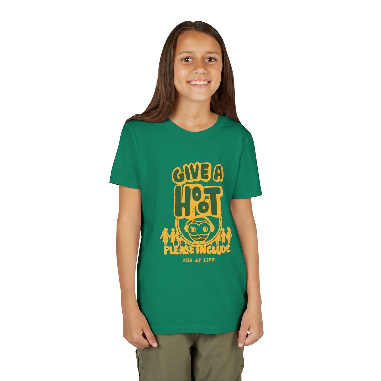 Give A Hoot - Just Include - Retro PSA Style - Youth Unisex Jersey Tee