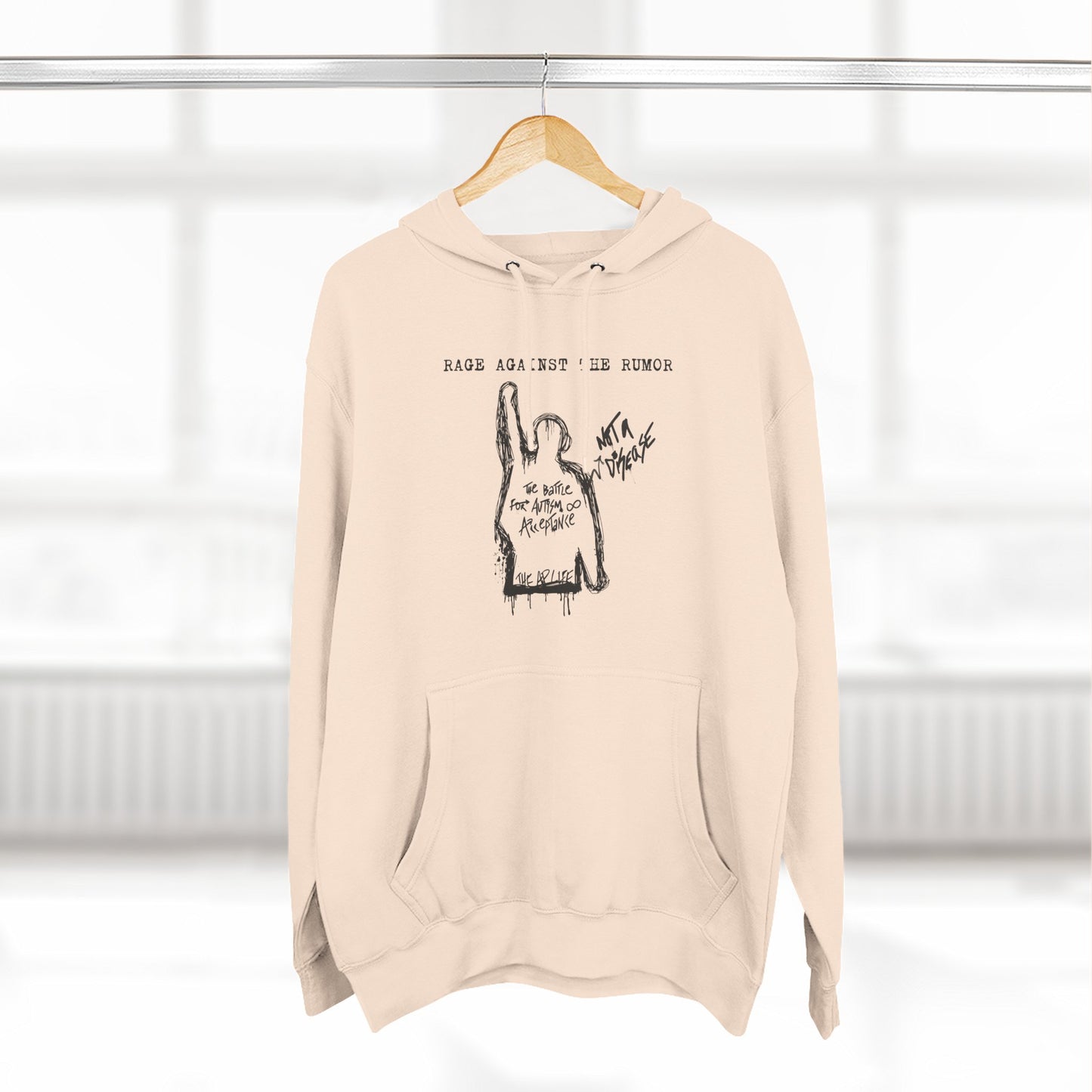 Rage Against the Rumor - The Battle for Autism Acceptance - Adult Unisex Hoodie