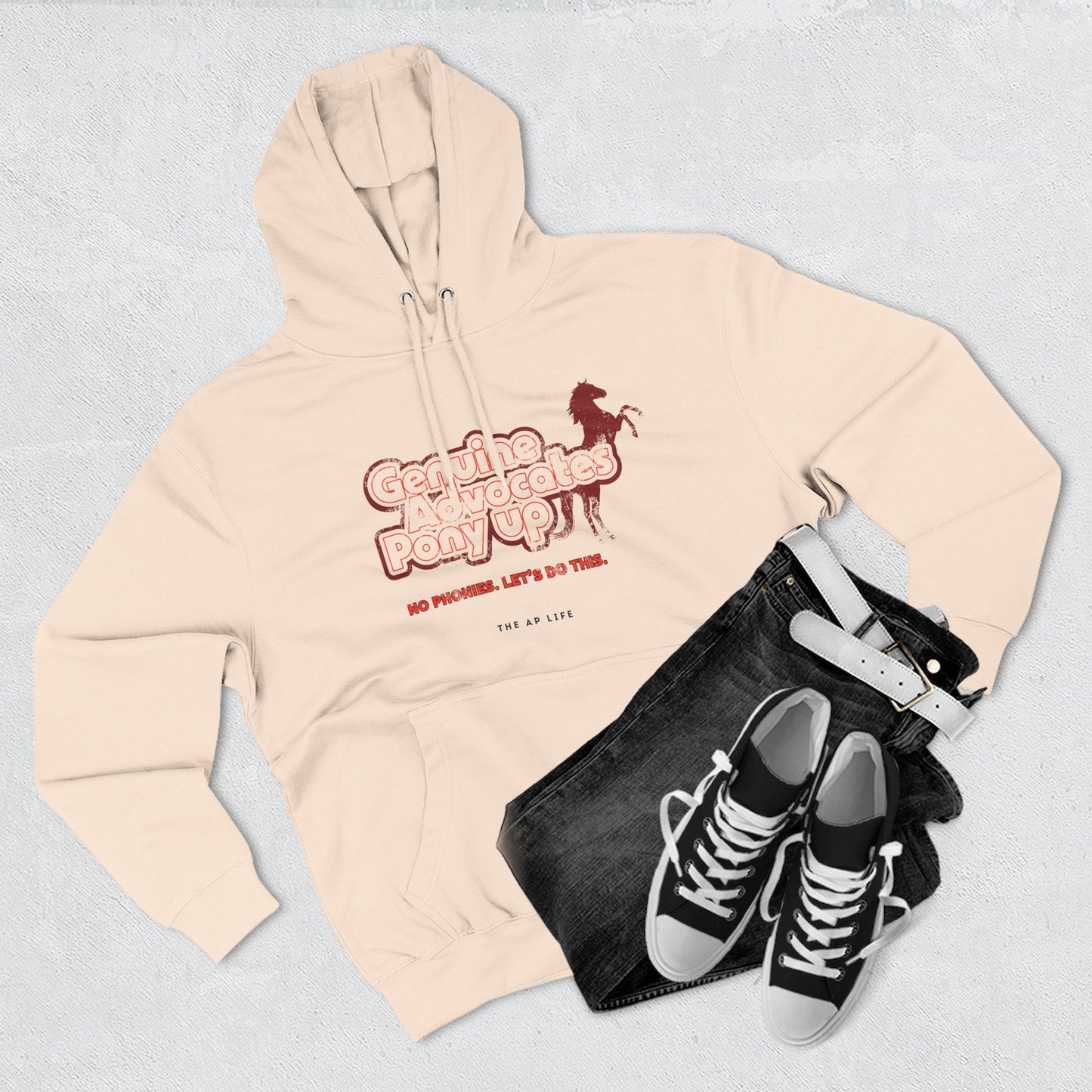 Genuine Advocates Pony Up (No Phonies, Let's Do This) - Adult Unisex Fleece Hoodie
