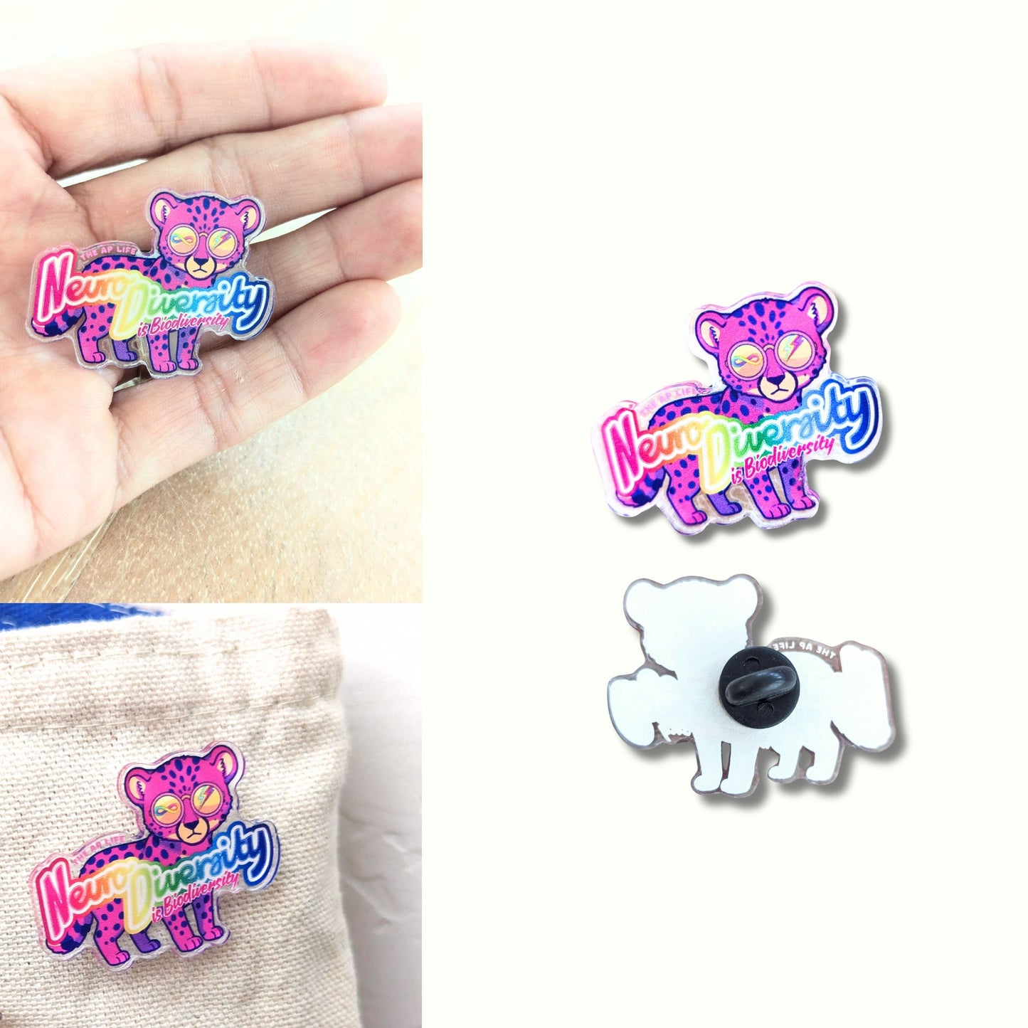 Neurodiversity is Biodiversity - Small Acrylic Pin