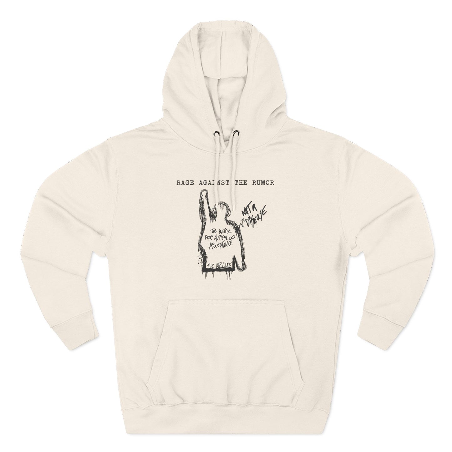 Rage Against the Rumor - The Battle for Autism Acceptance - Adult Unisex Hoodie