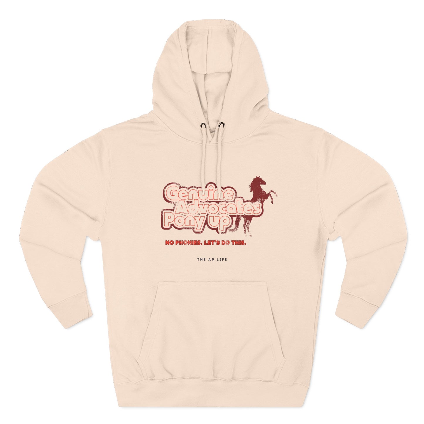 Genuine Advocates Pony Up (No Phonies, Let's Do This) - Adult Unisex Fleece Hoodie