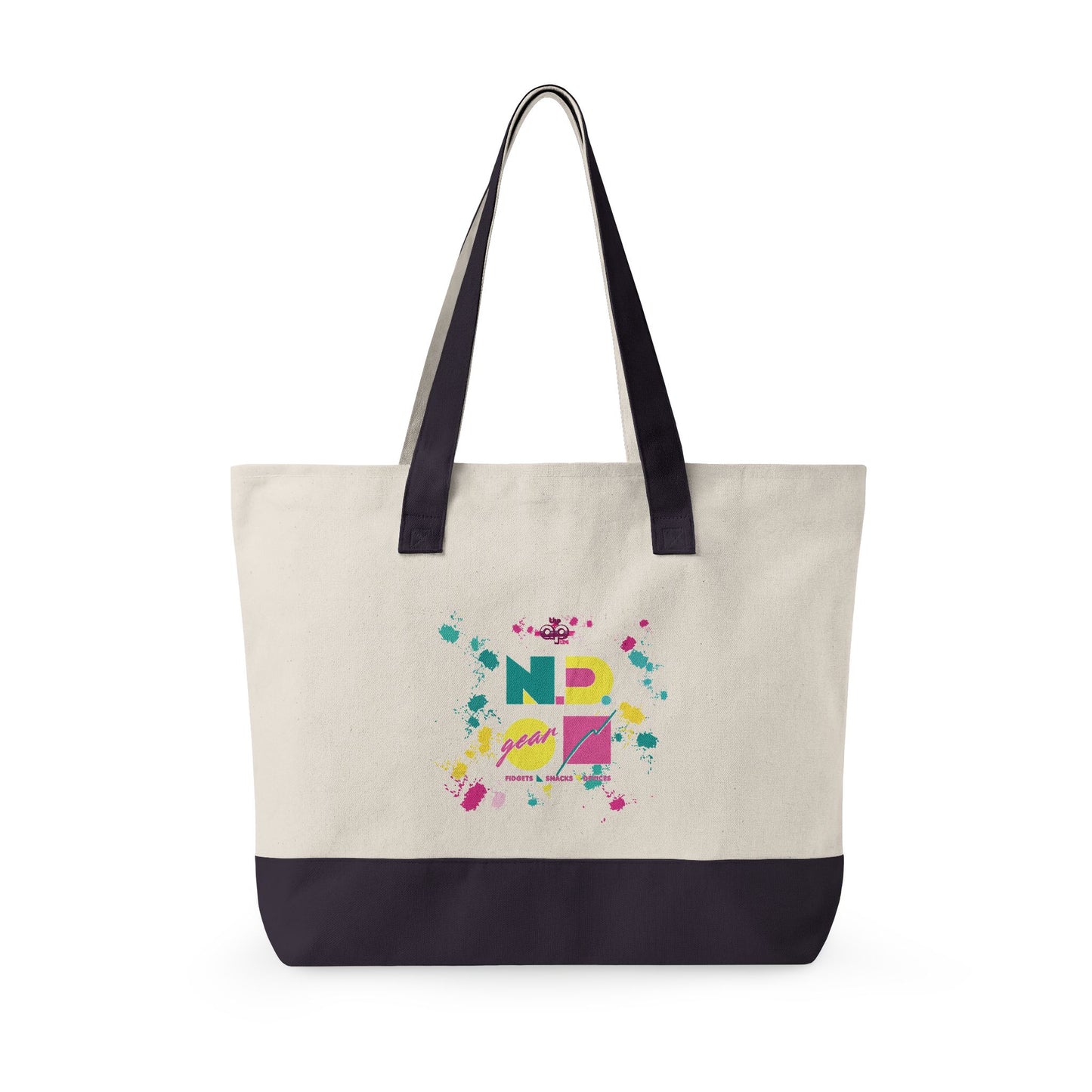 N.D. Gear - Fidgets, Snacks, Devices - Zippered Canvas Tote