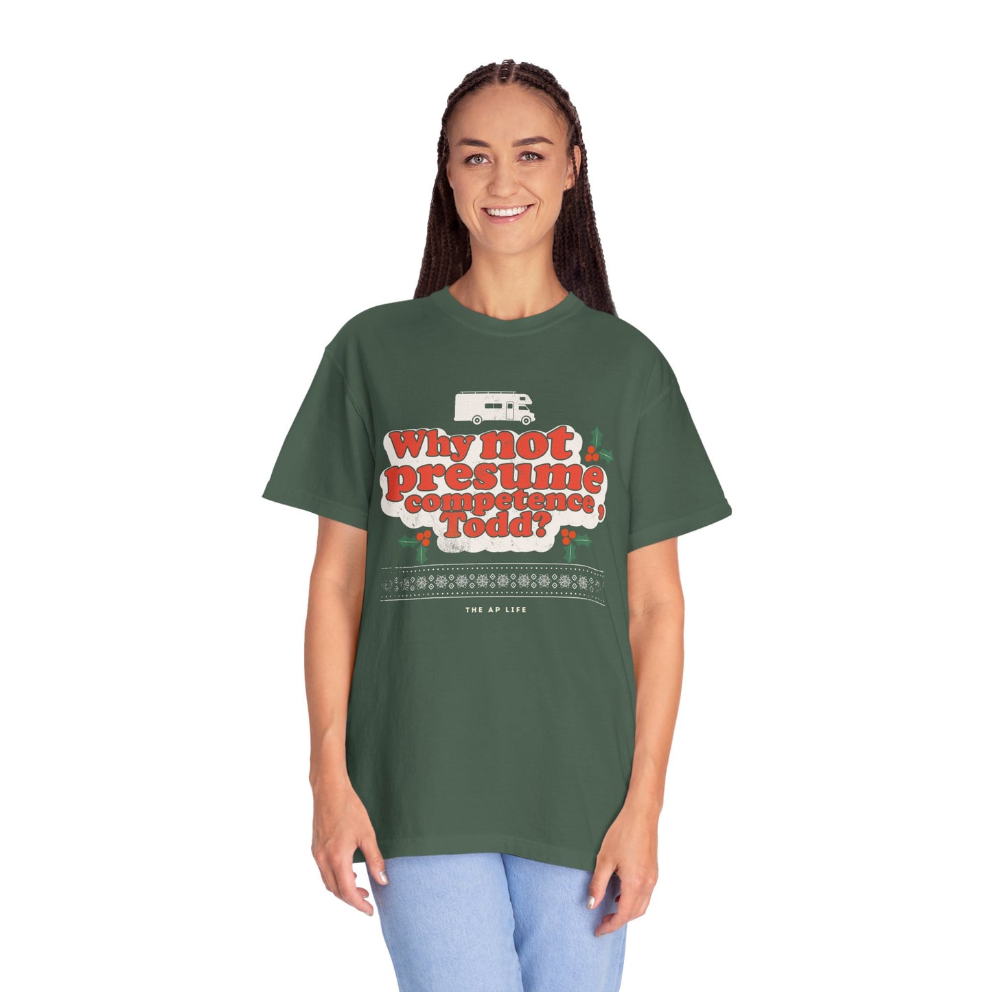 Why Not Presume Competence, Todd? I Don't Know Margo! - Neuro-Affirming Christmas Tee - Adult Unisex Tee