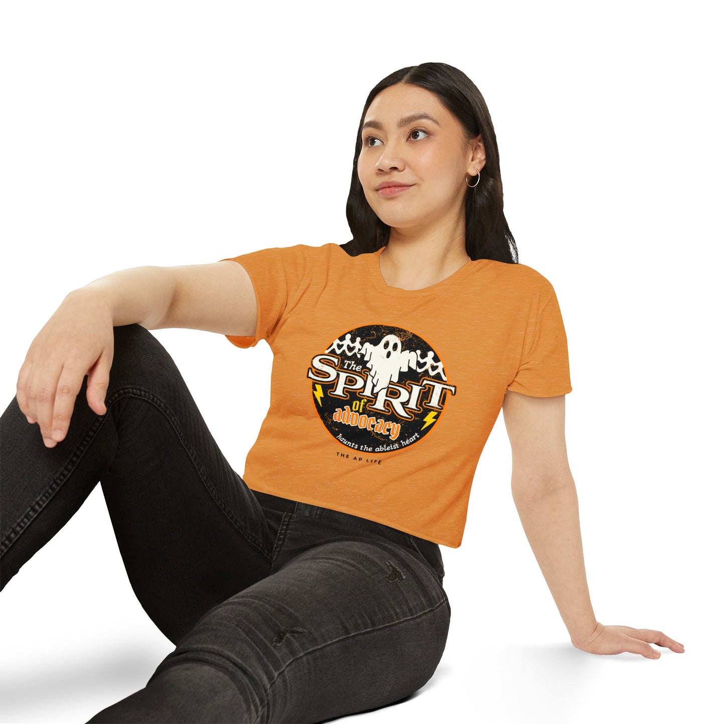 The Spirit of Advocacy (Haunts the Ablelist Heart) - Halloween - Women's Crop Top