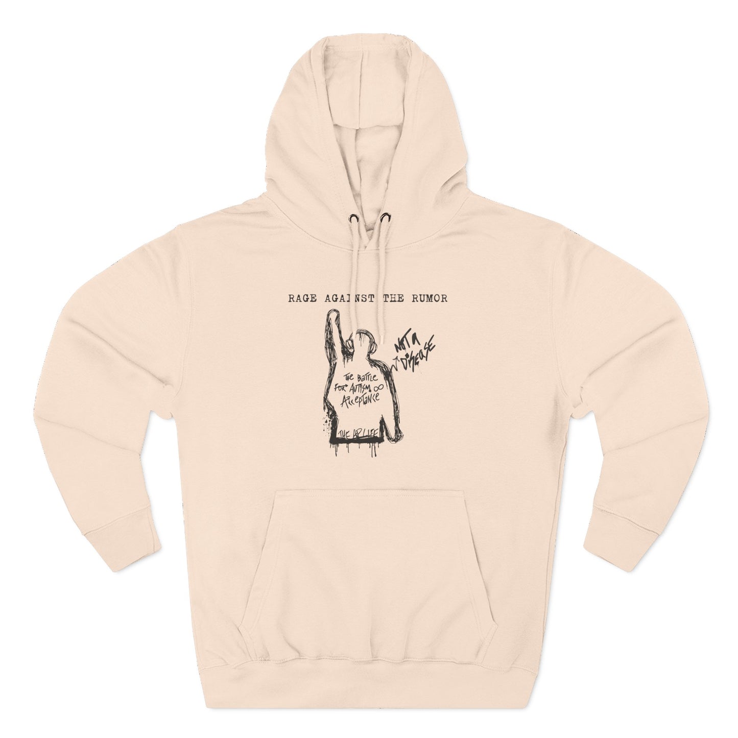 Rage Against the Rumor - The Battle for Autism Acceptance - Adult Unisex Hoodie