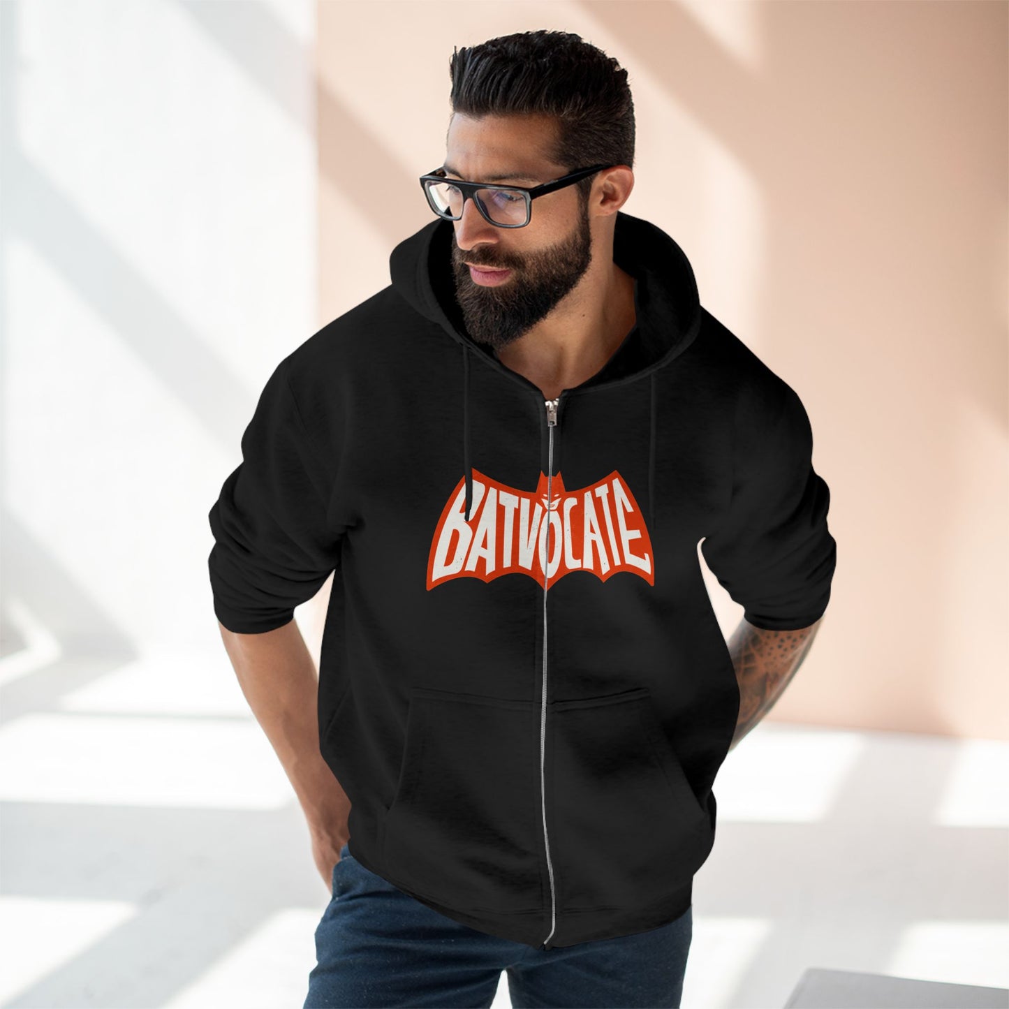 Batvocate - Defending All Forms of Communication - AAC - GLP - S2C - Adult Unisex Zip Hoodie