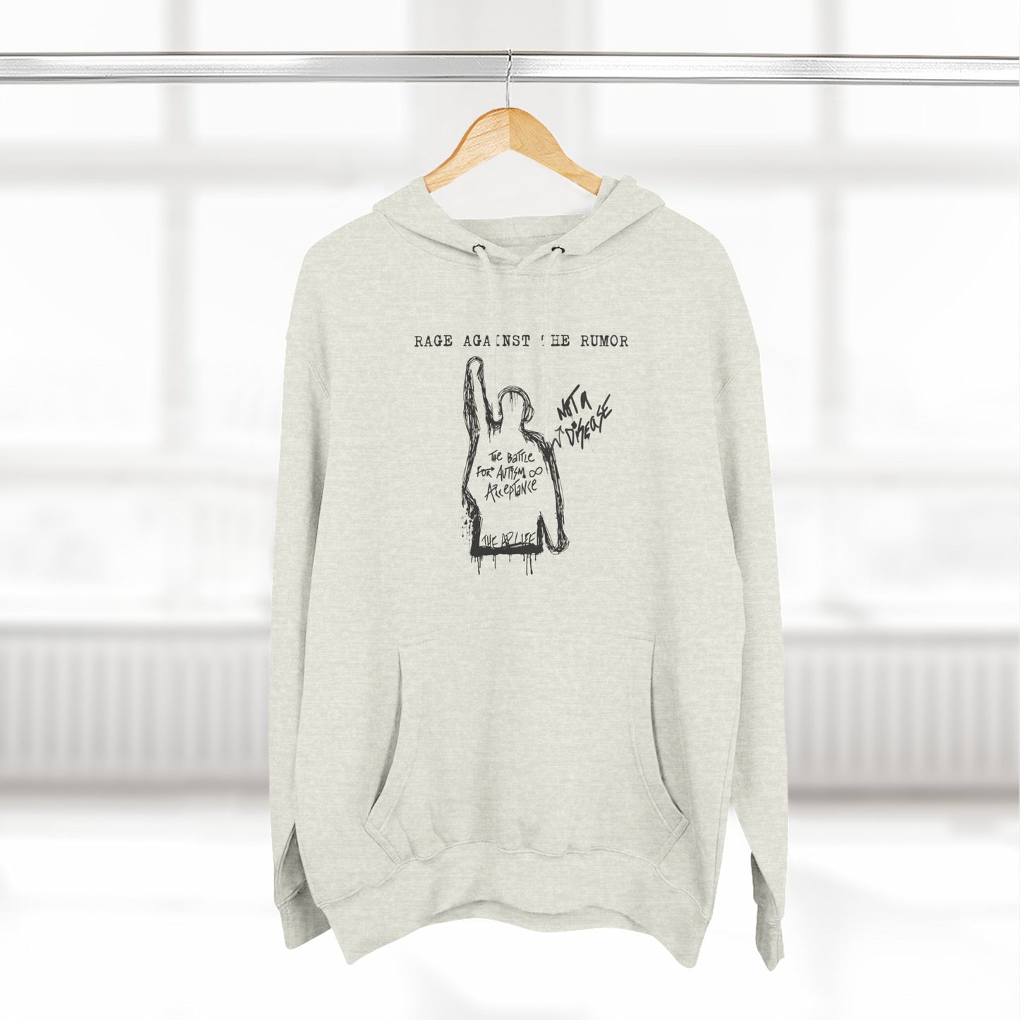Rage Against the Rumor - The Battle for Autism Acceptance - Adult Unisex Hoodie