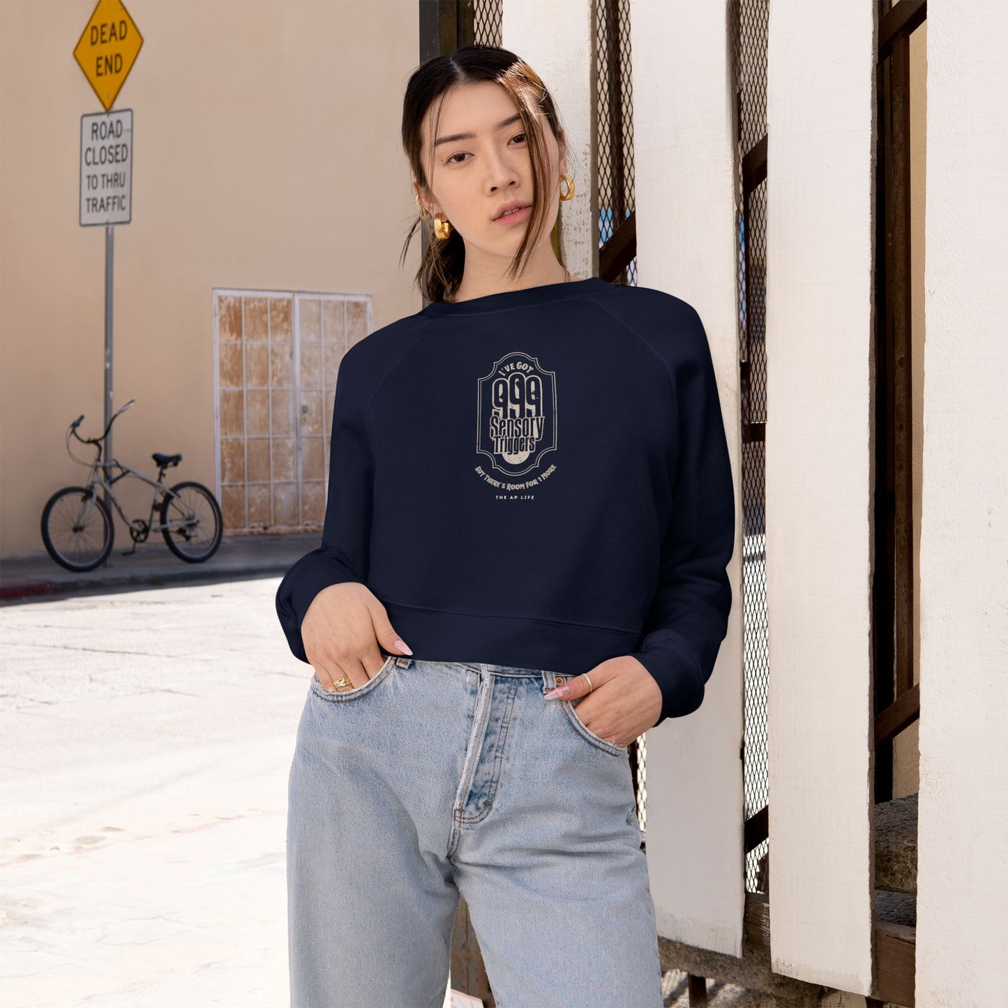 999 Sensory Triggers (But There's Room for One More) - Women's Cropped Fleece Pullover Sweatshirt